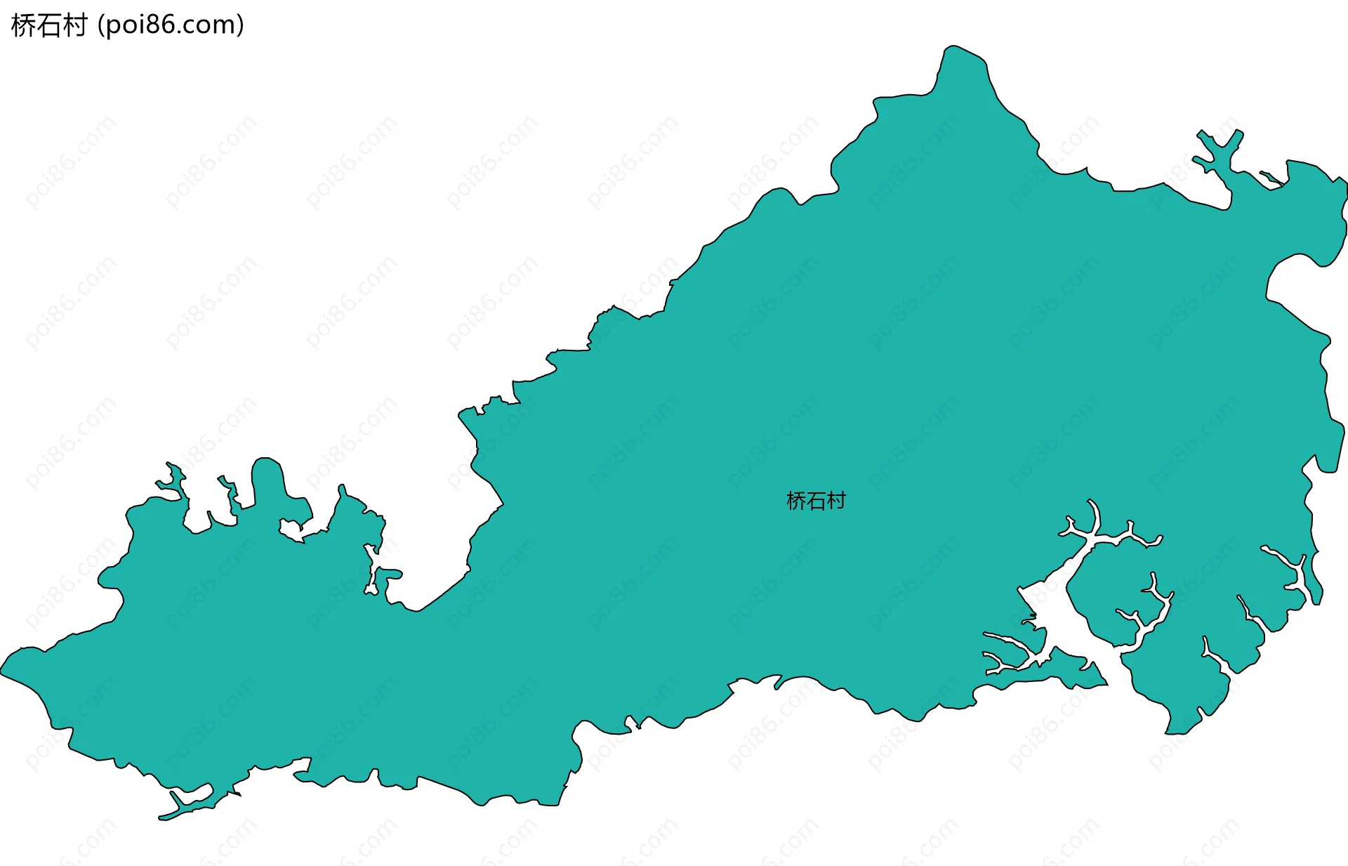 桥石村边界地图