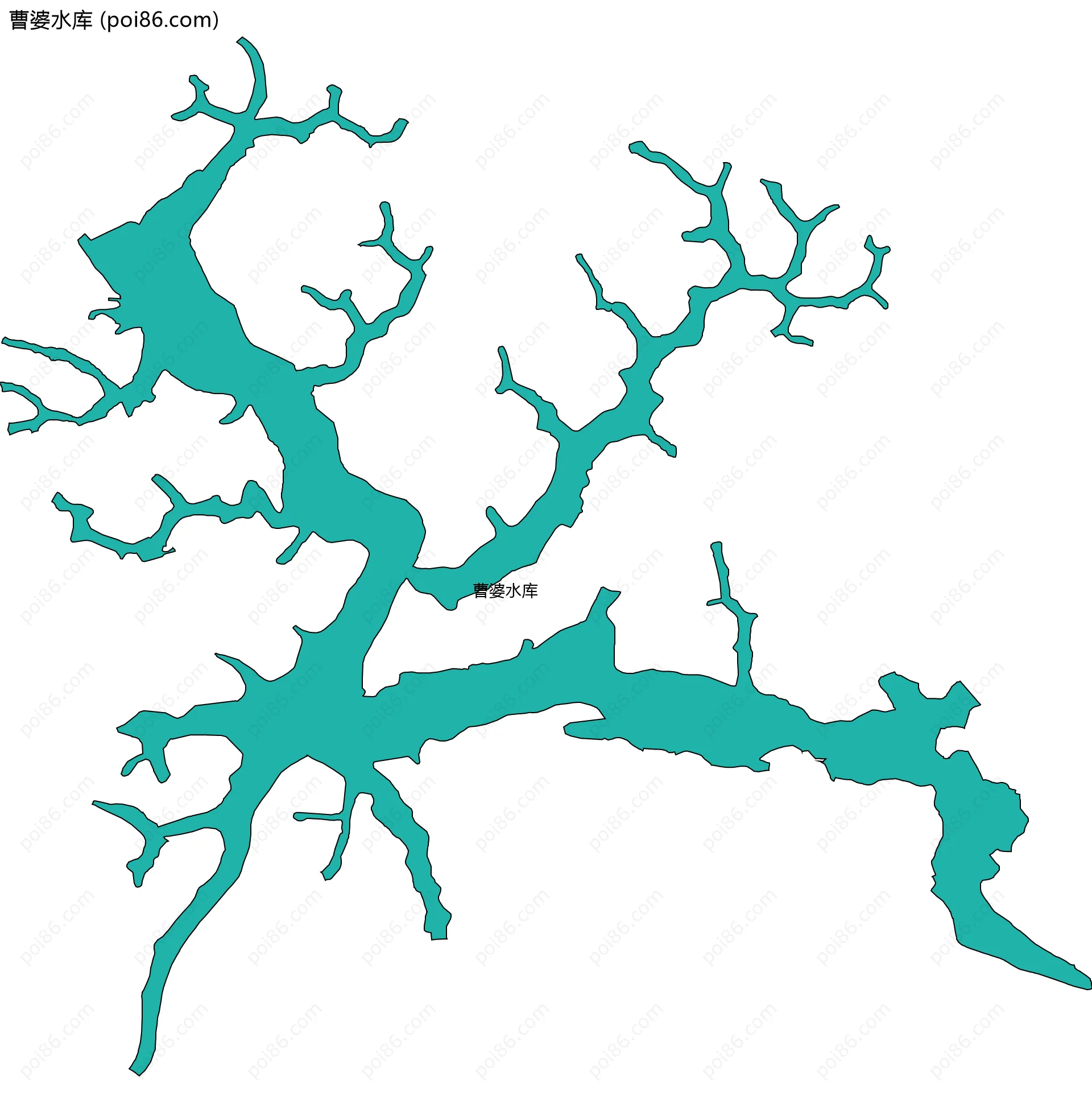 曹婆水库边界地图