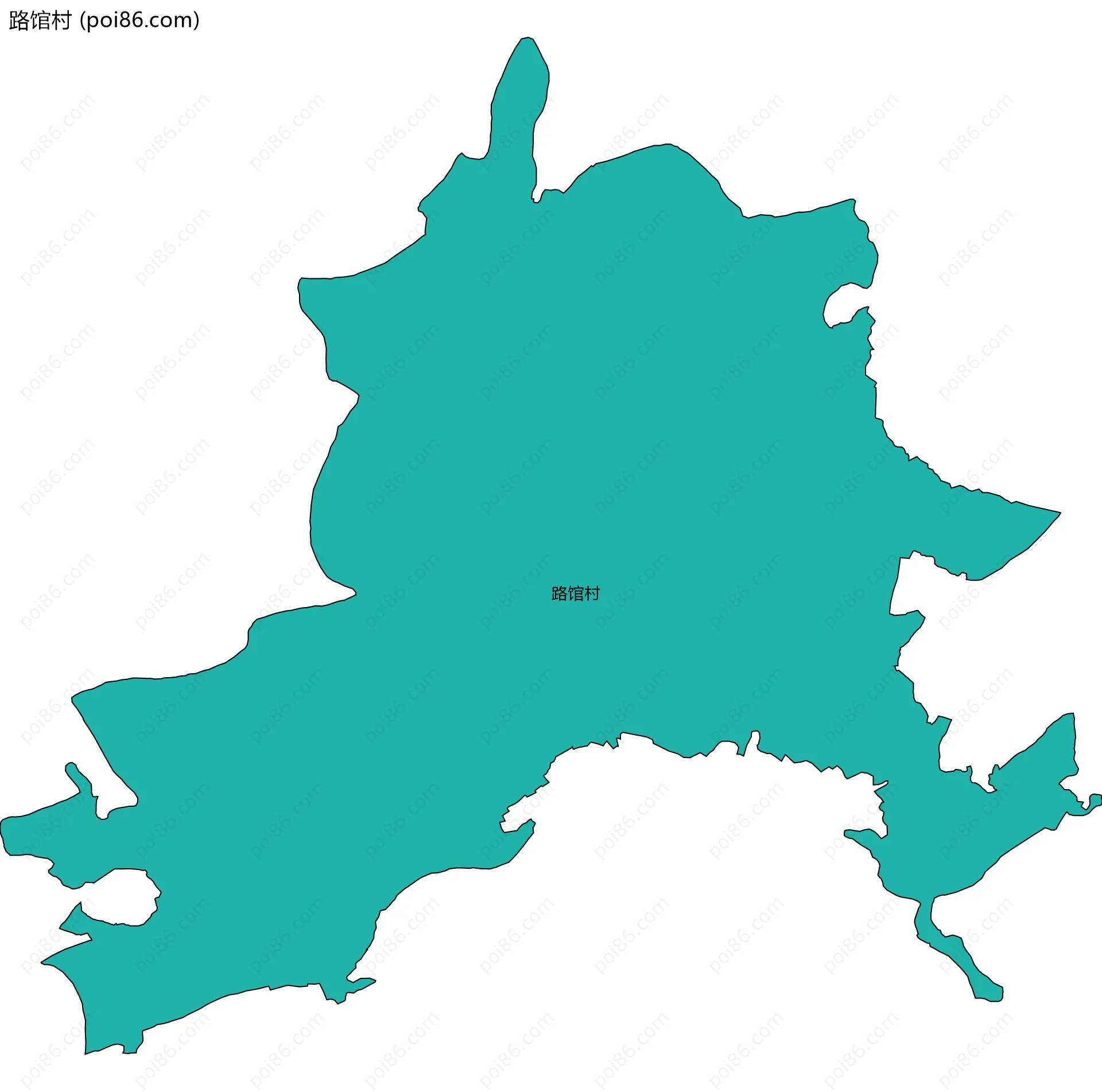 路馆村边界地图