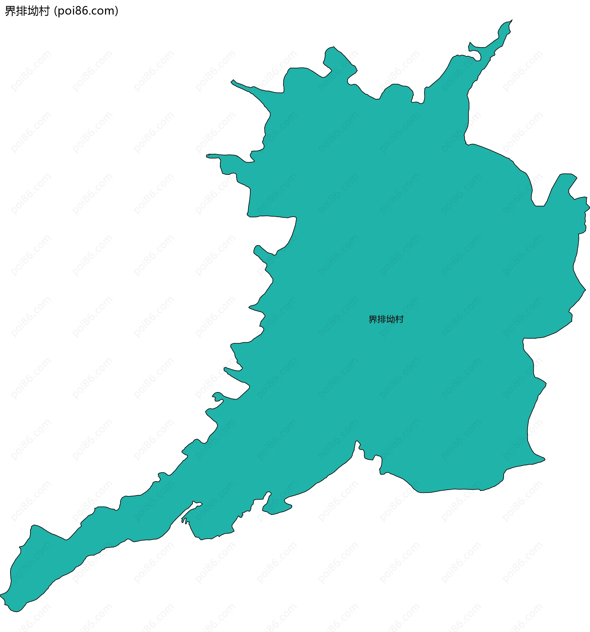 界排坳村边界地图