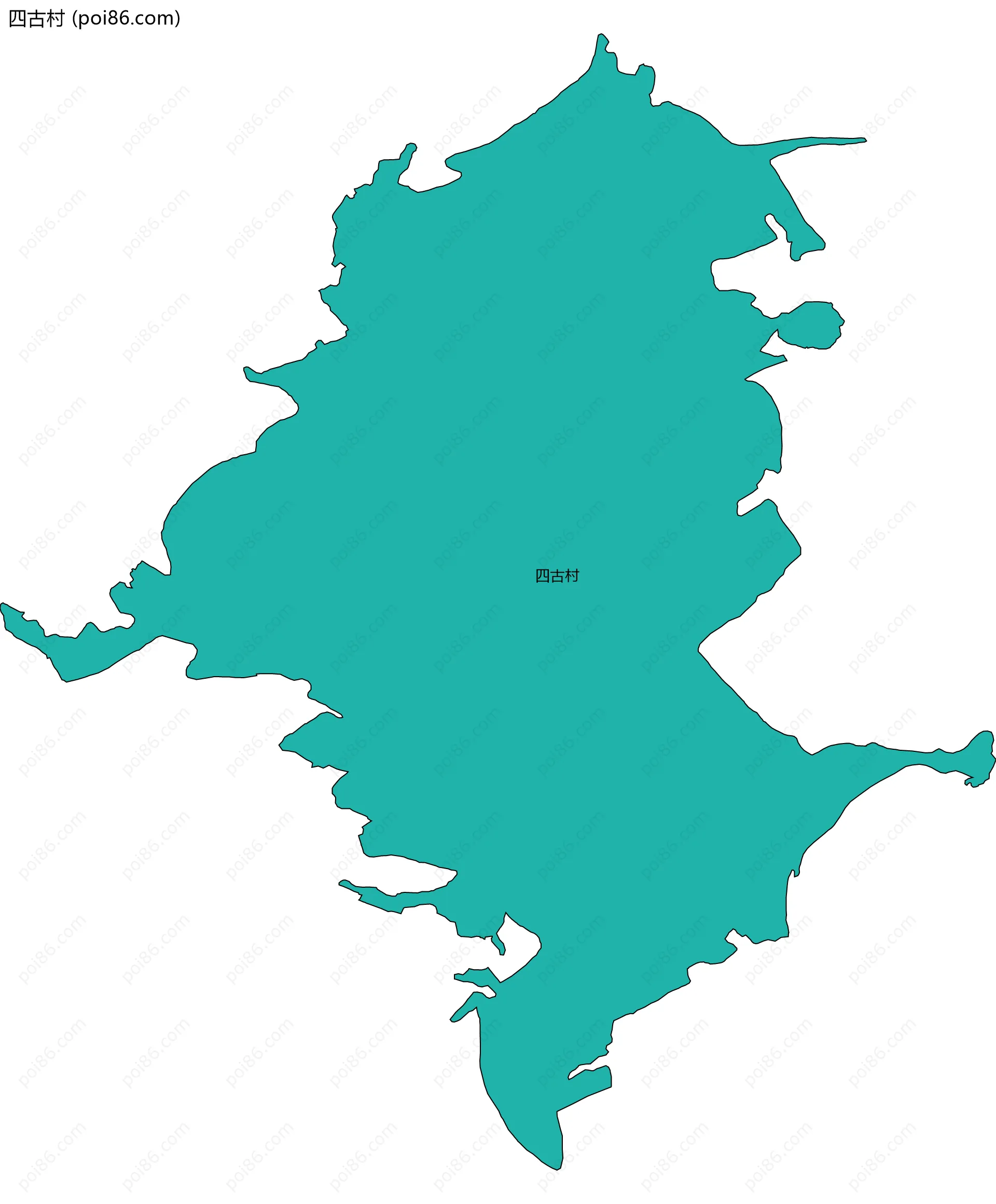 四古村边界地图