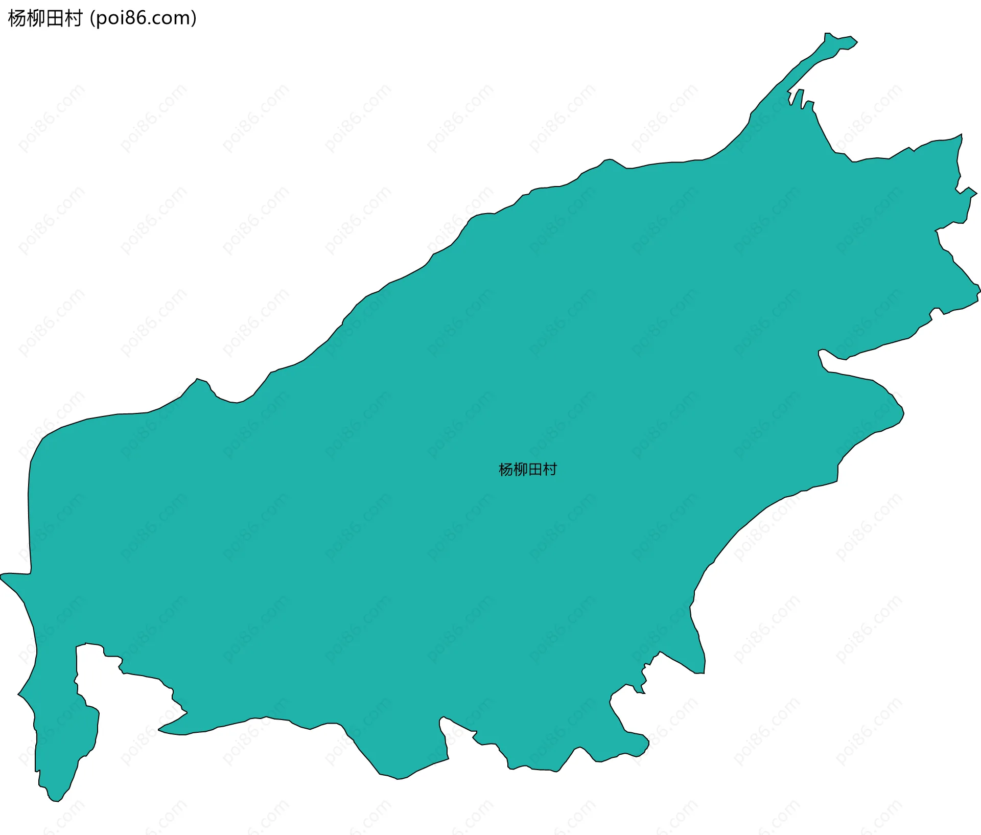 杨柳田村边界地图