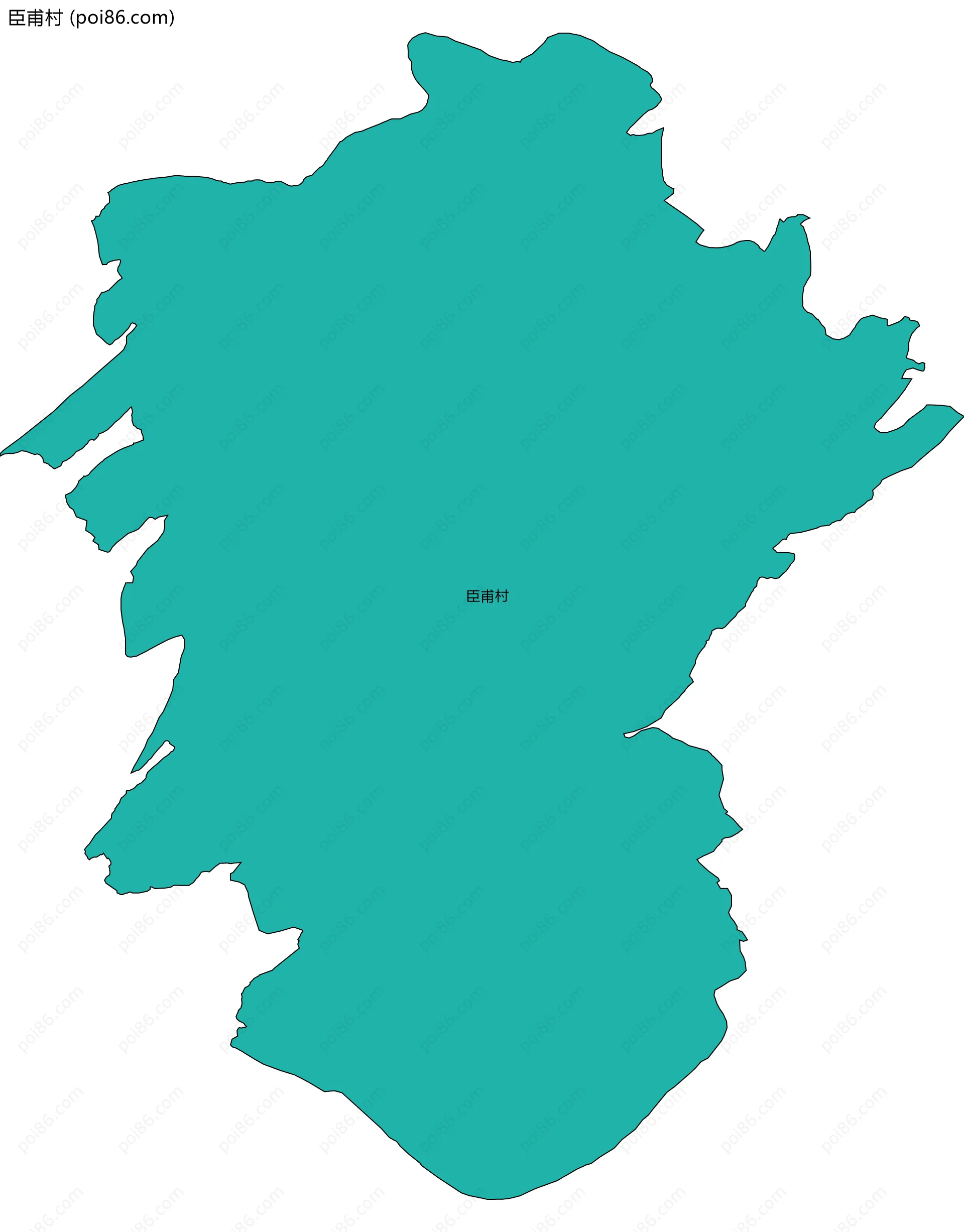 臣甫村边界地图