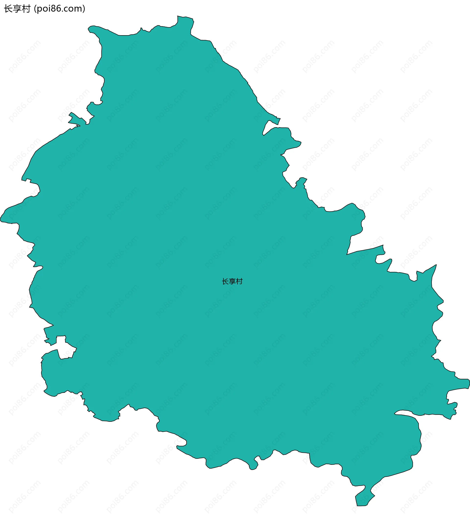 长享村边界地图