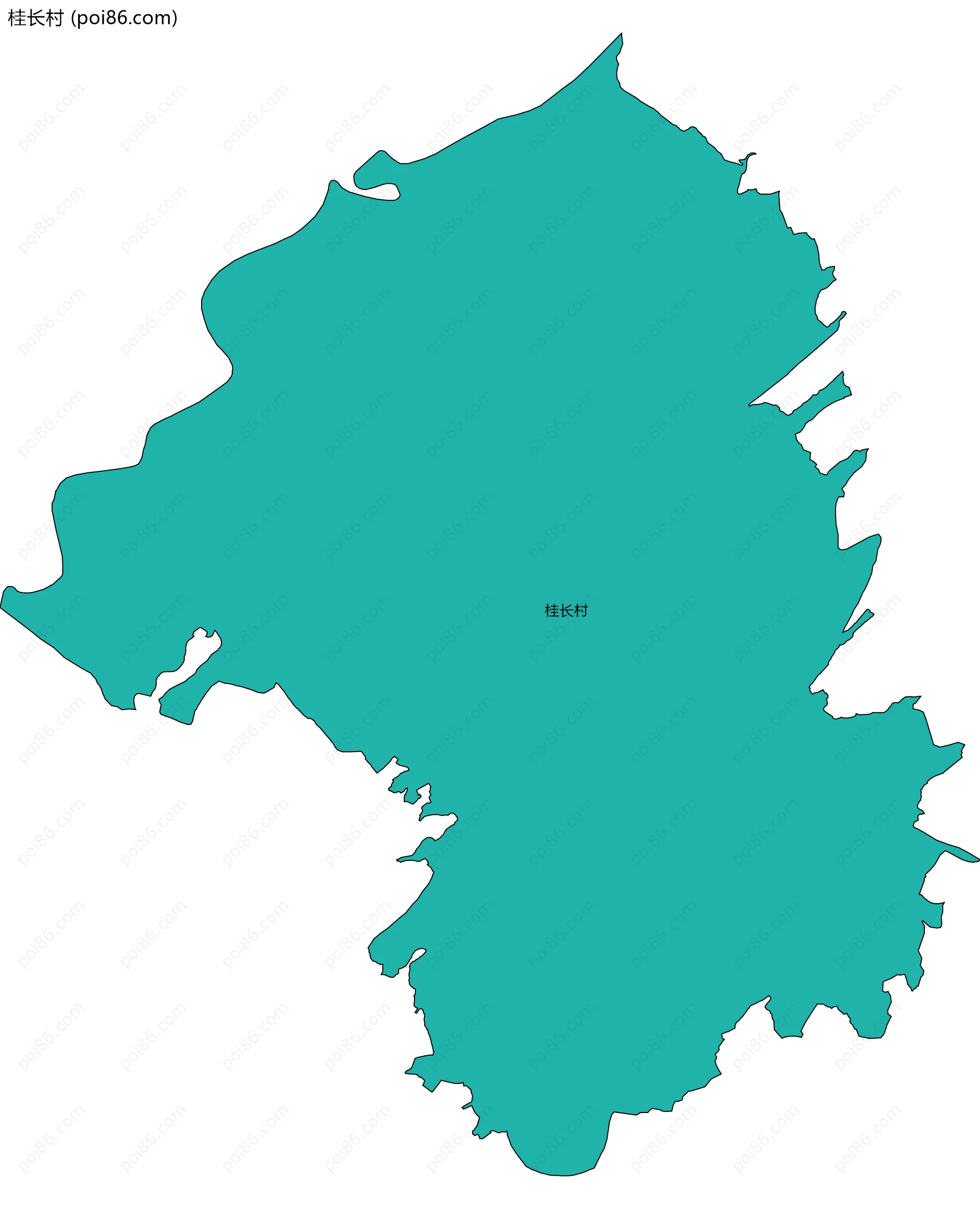 桂长村边界地图