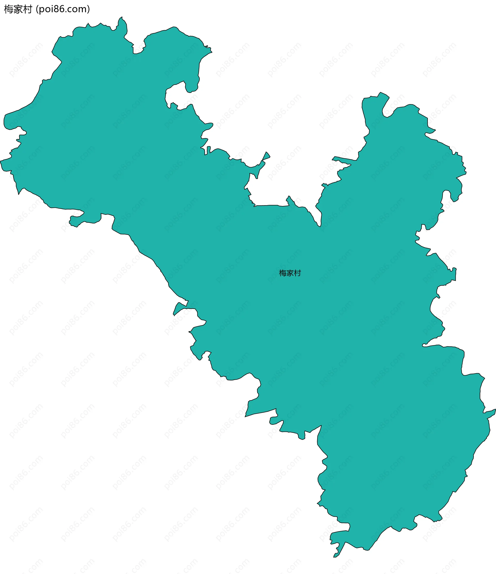 梅家村边界地图