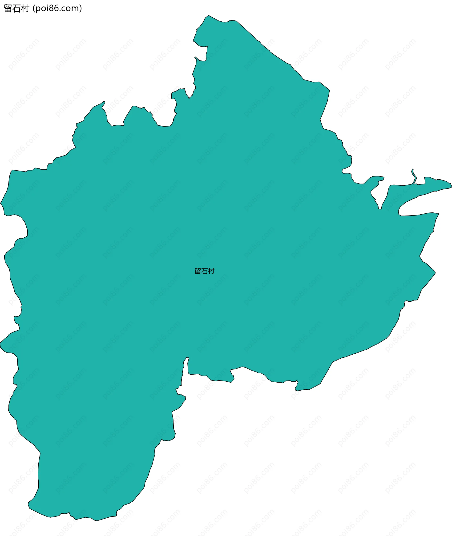 留石村边界地图