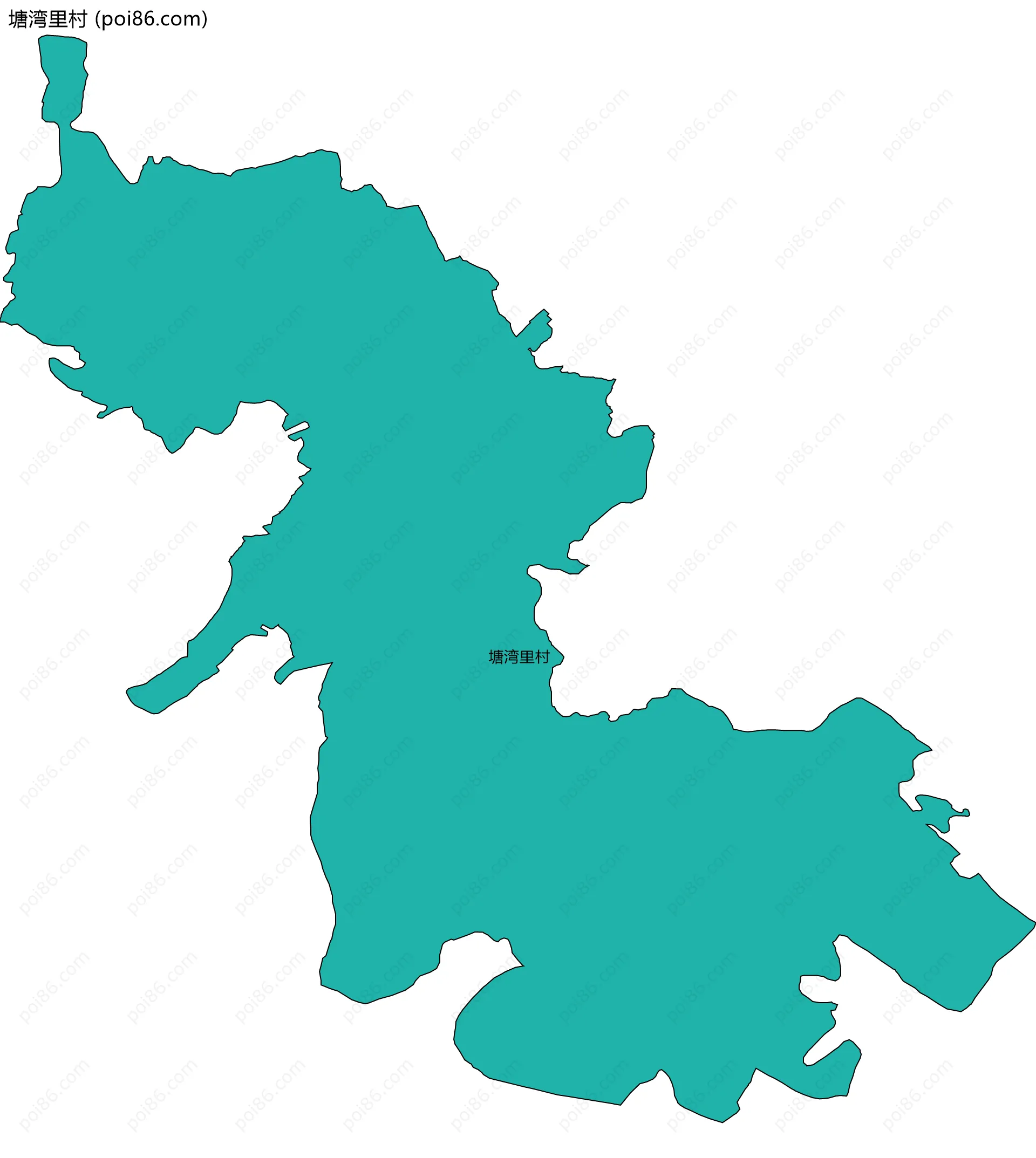 塘湾里村边界地图