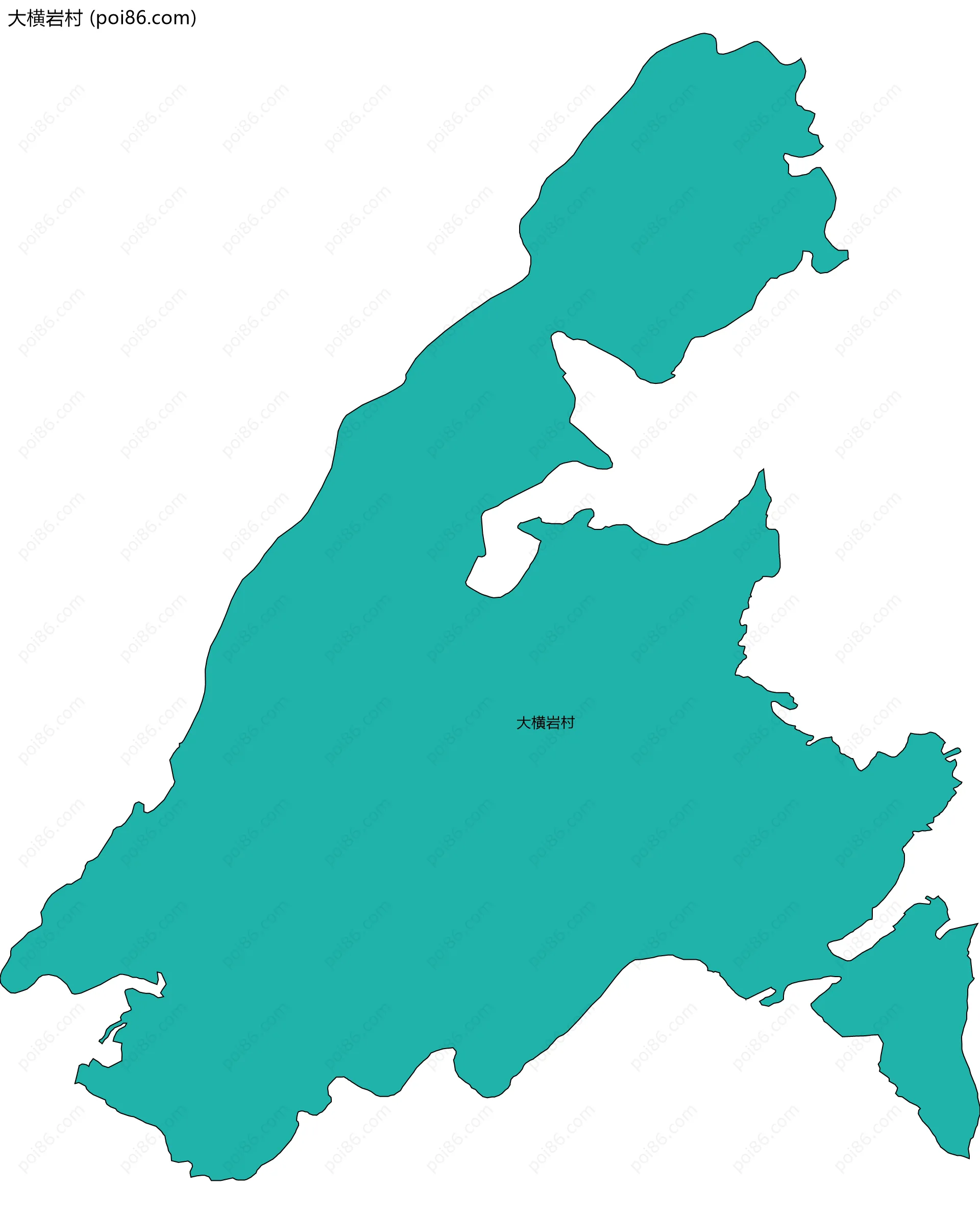 大横岩村边界地图