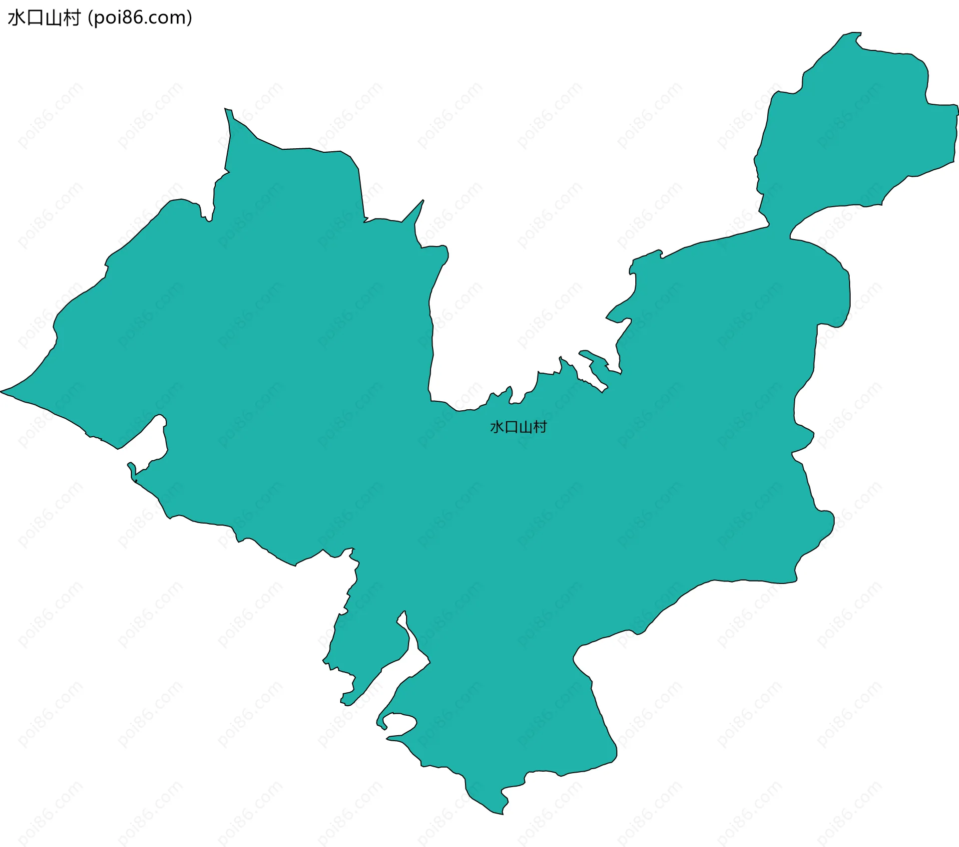 水口山村边界地图