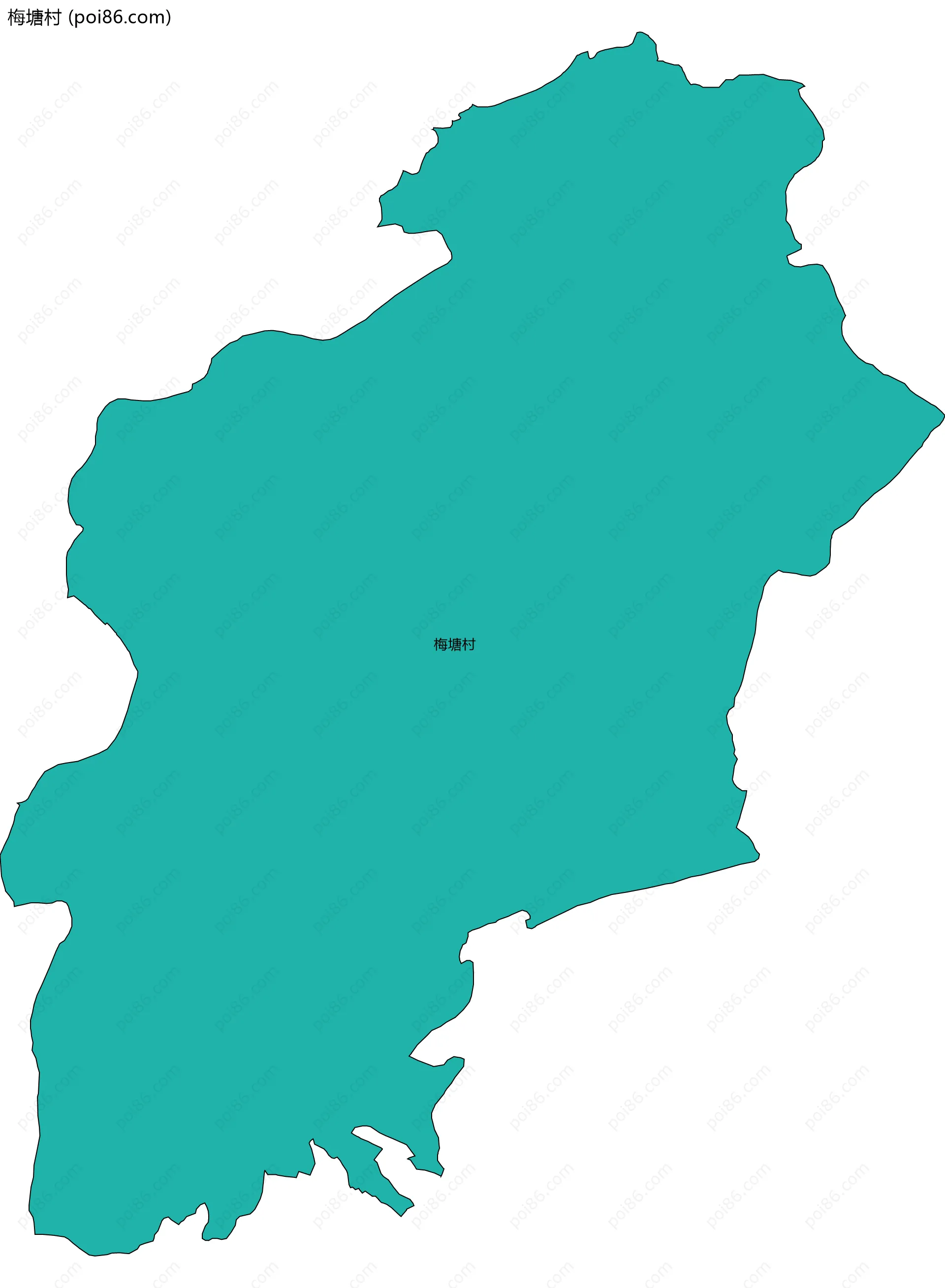 梅塘村边界地图