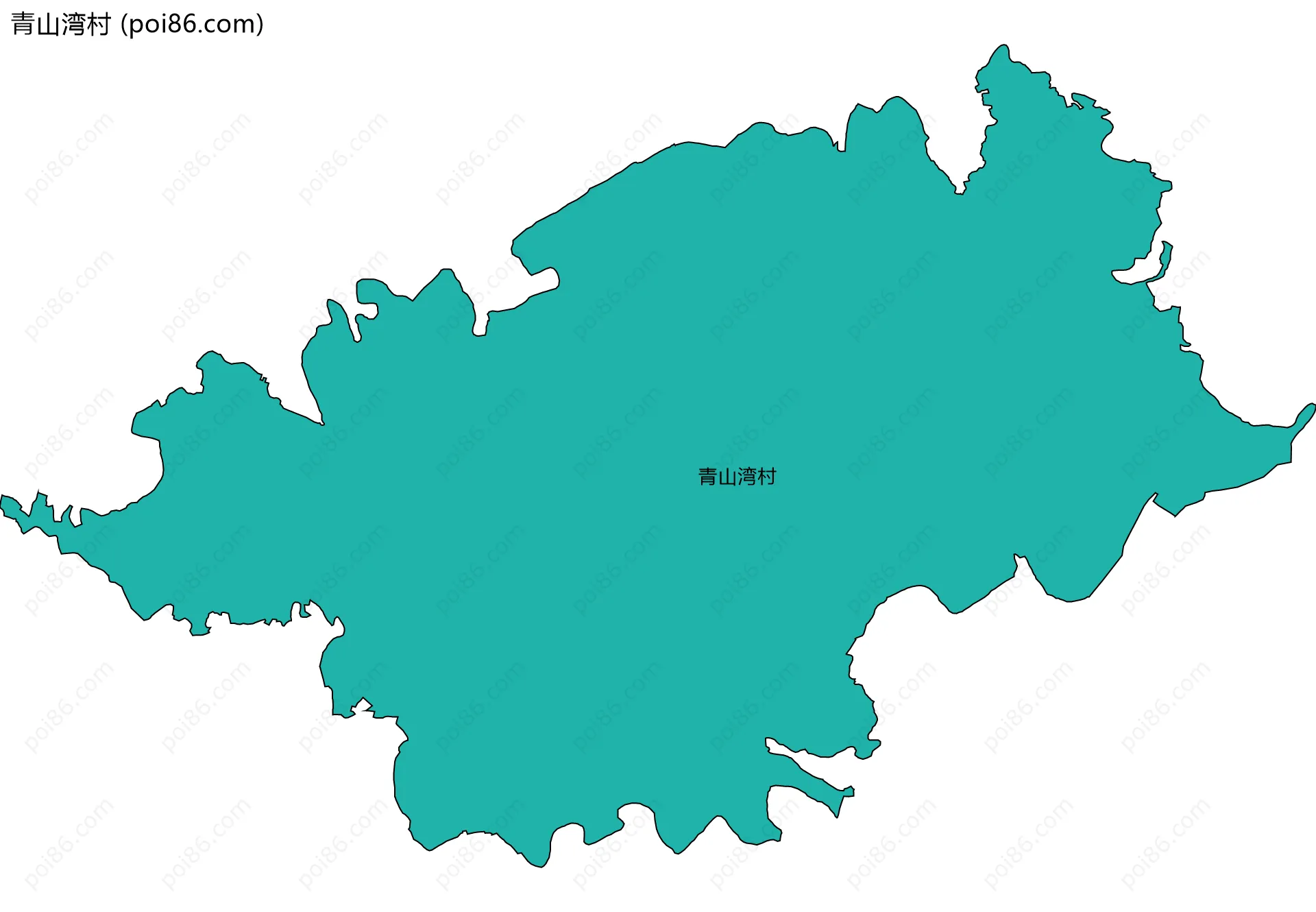 青山湾村边界地图