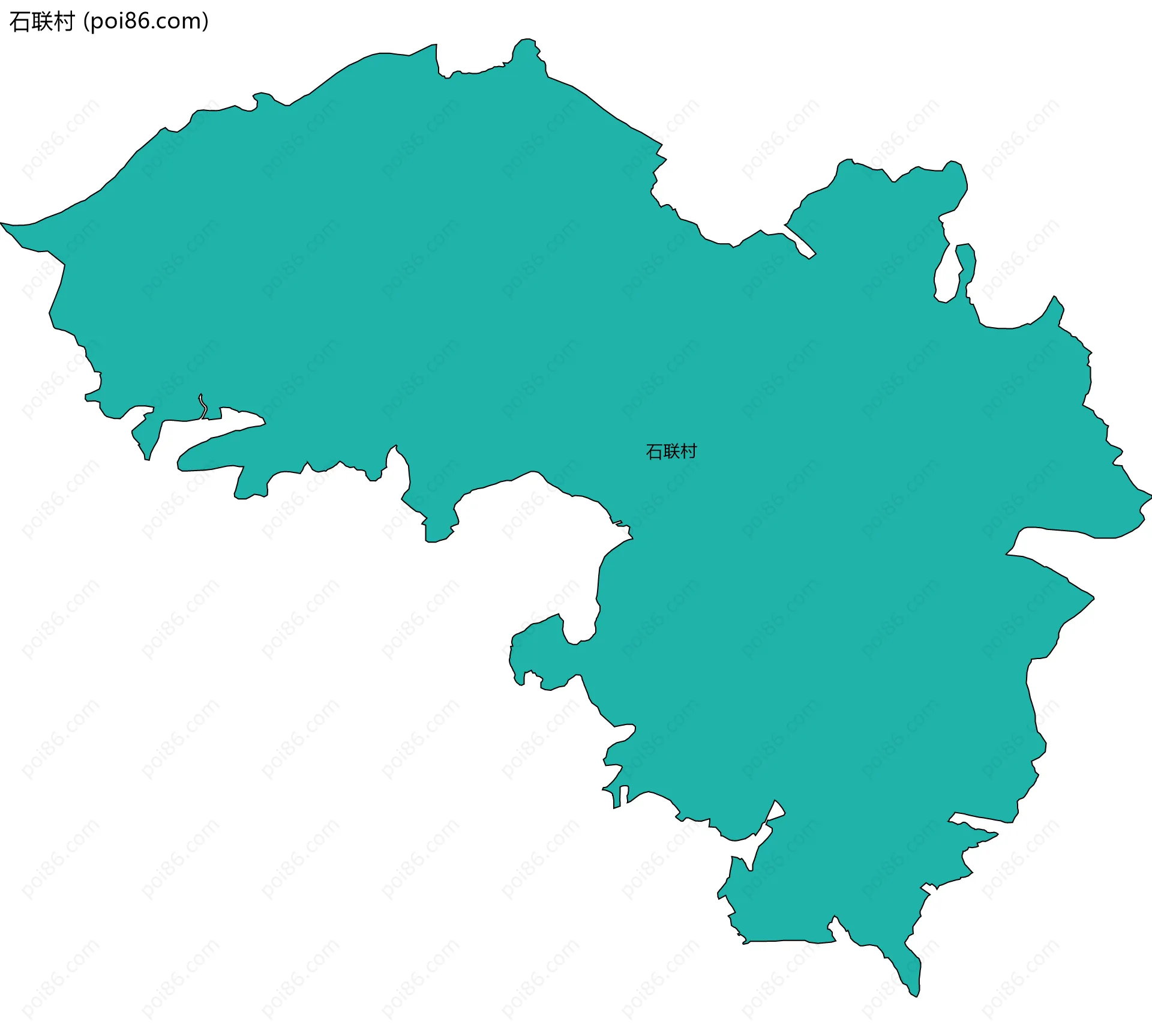 石联村边界地图