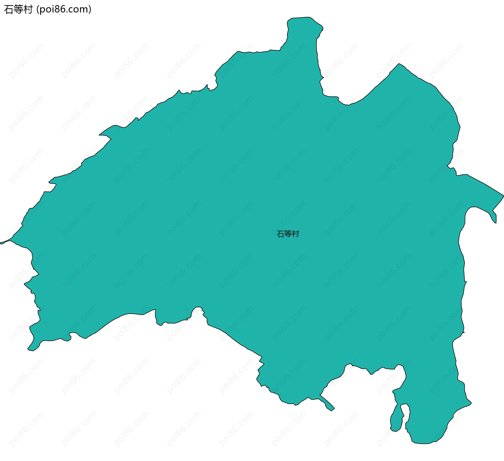 石等村边界地图