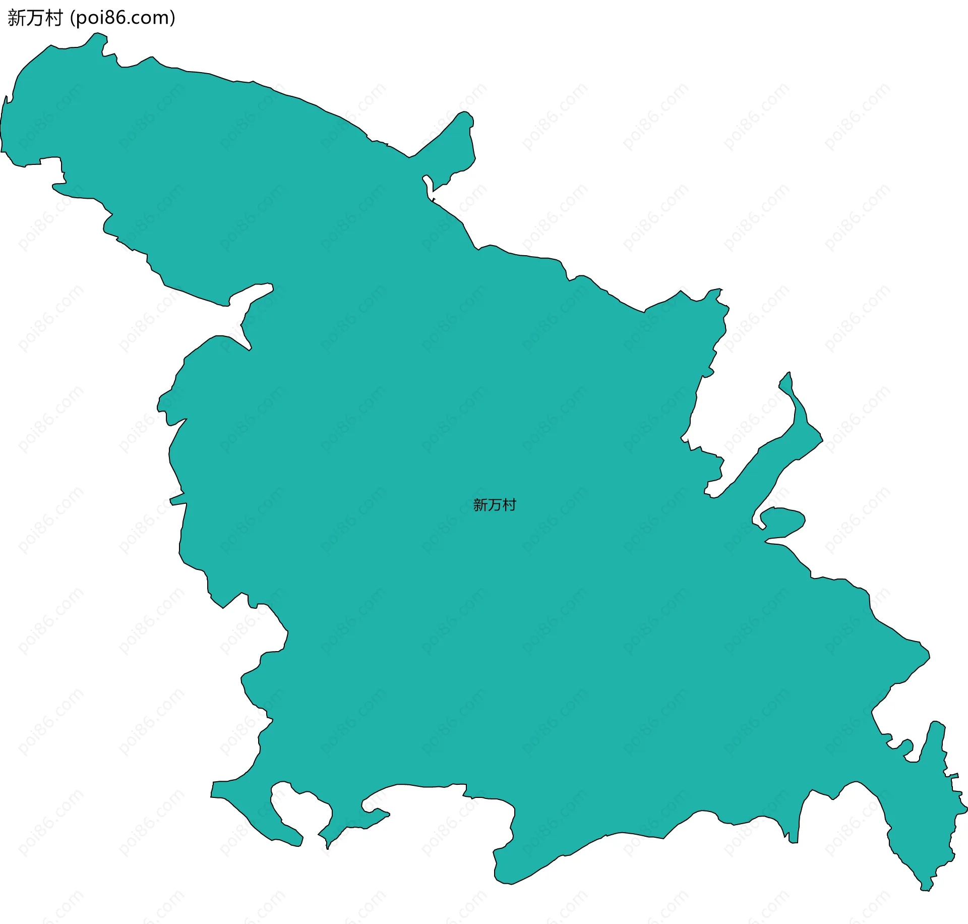 新万村边界地图