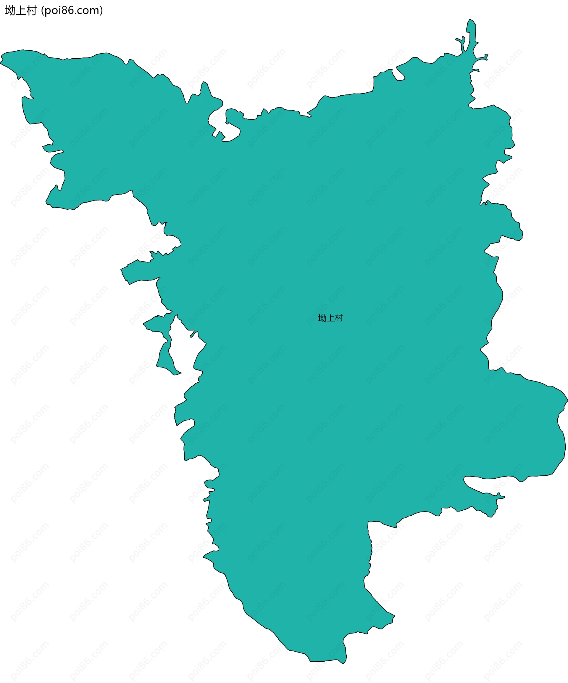 坳上村边界地图