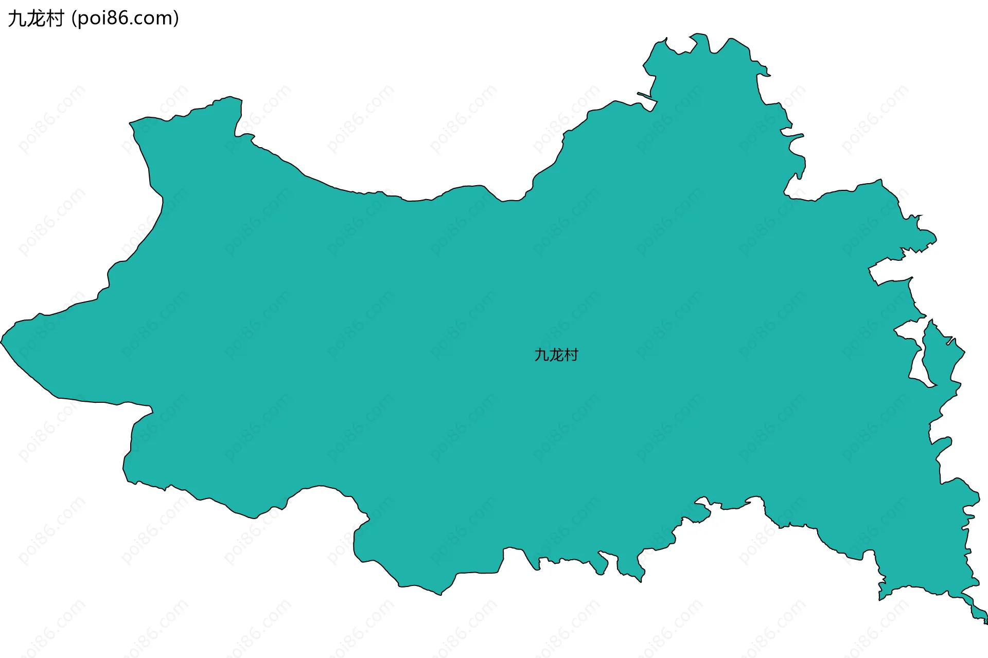 九龙村边界地图