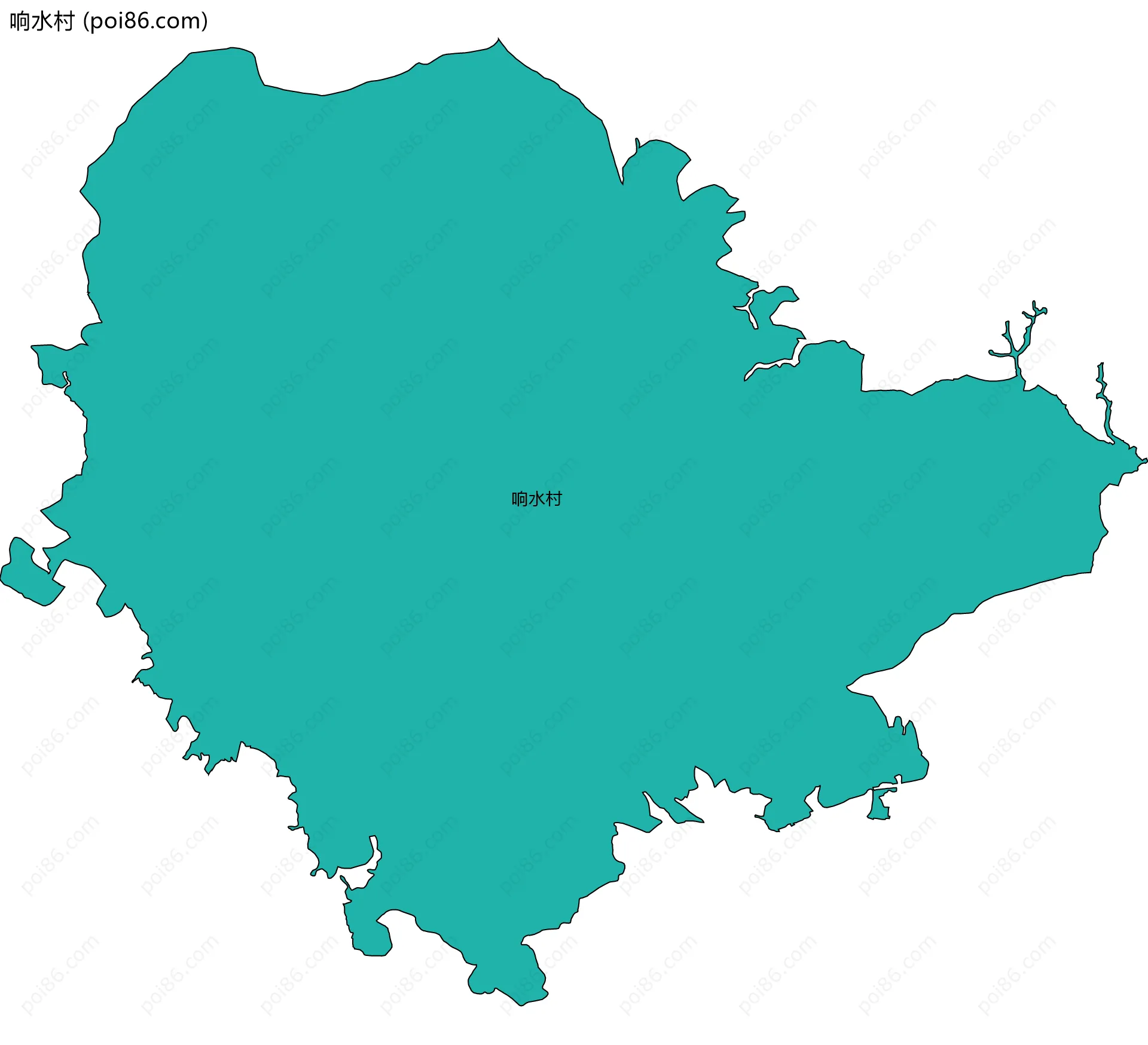 响水村边界地图