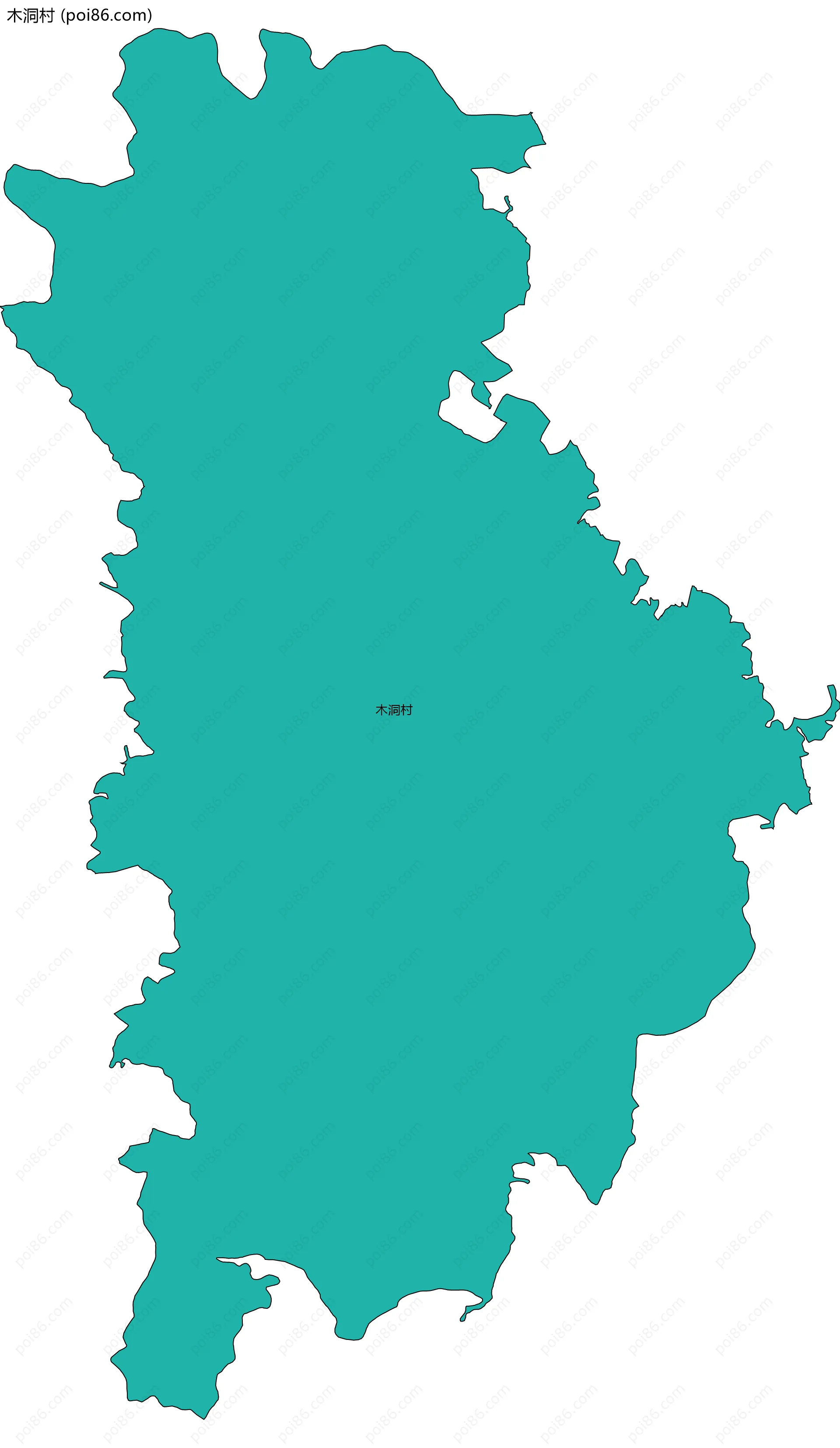 木洞村边界地图