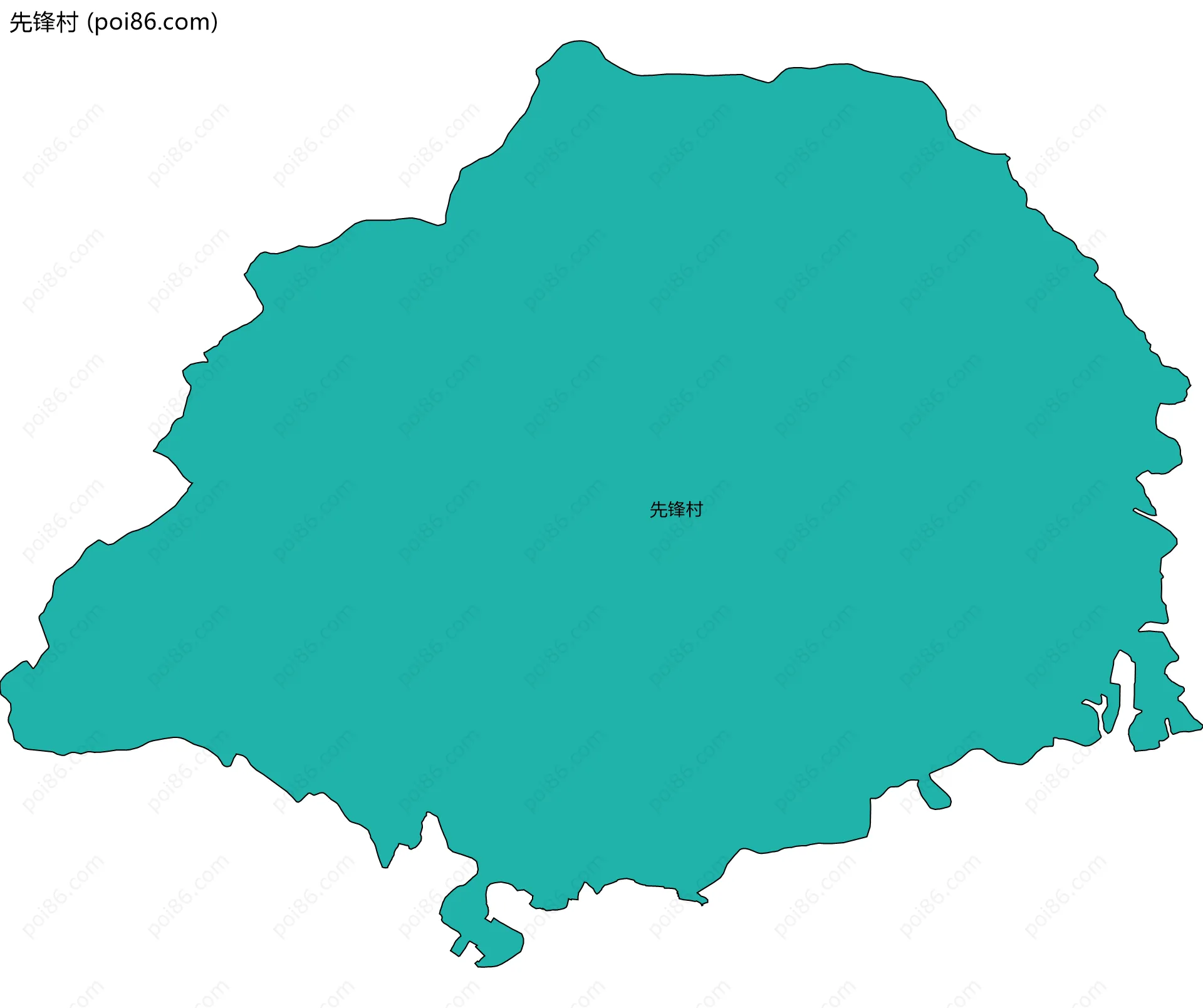 先锋村边界地图