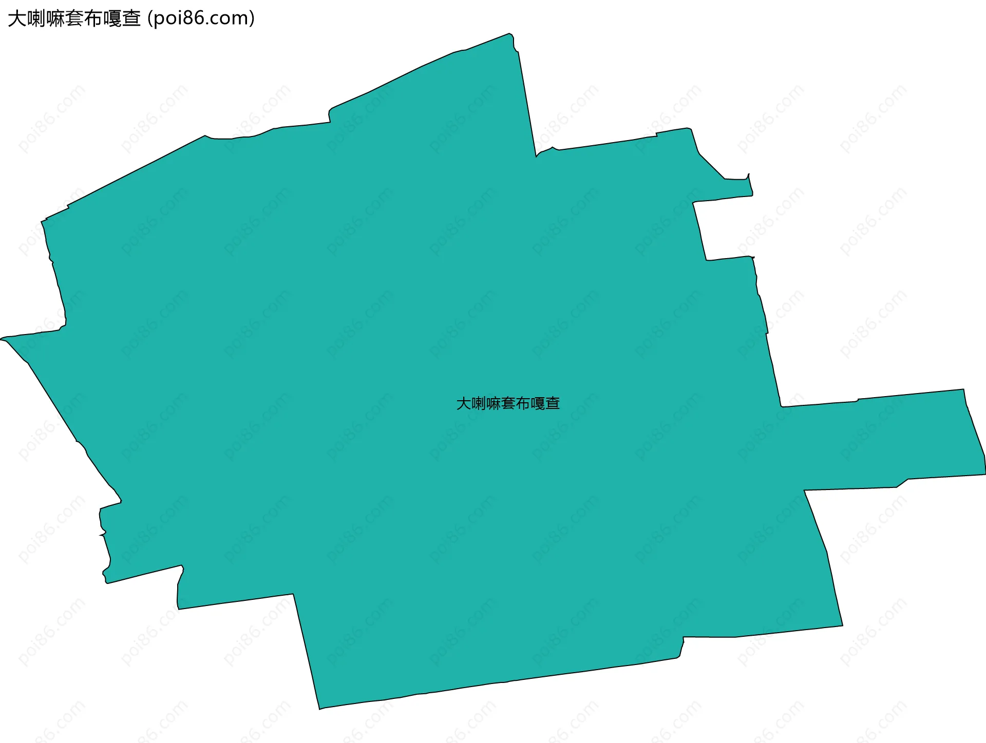 大喇嘛套布嘎查边界地图