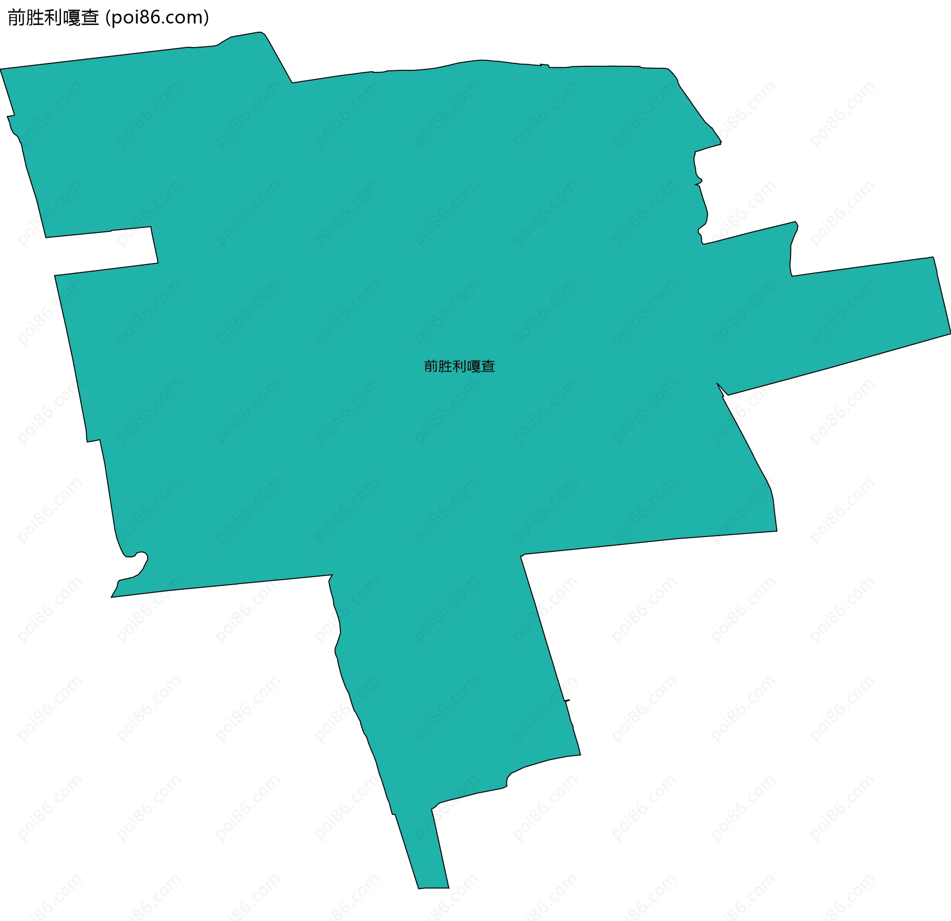 前胜利嘎查边界地图