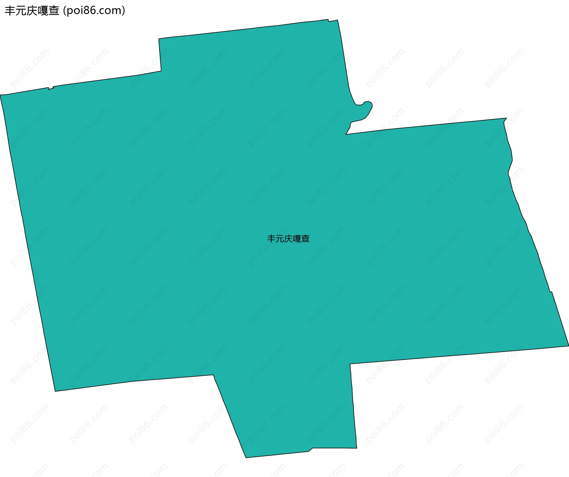 丰元庆嘎查边界地图