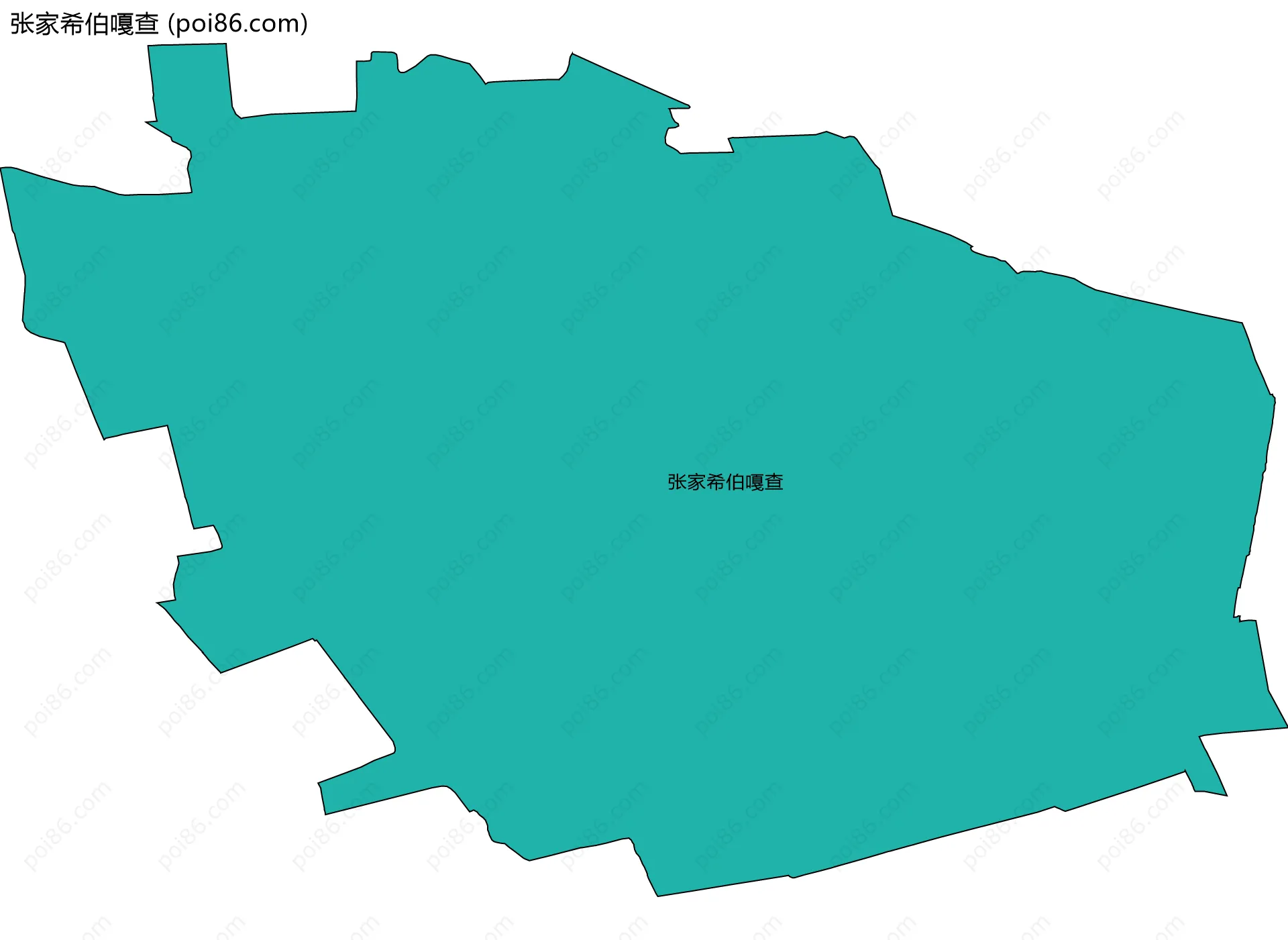 张家希伯嘎查边界地图