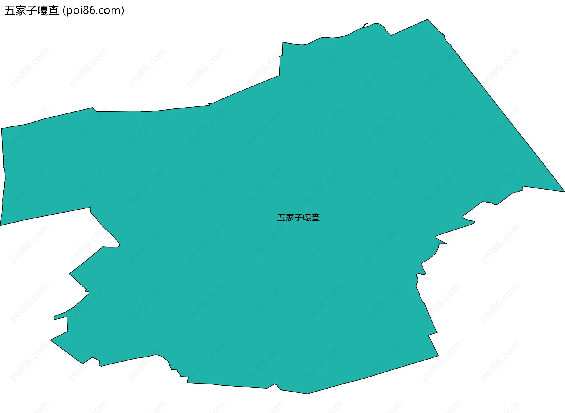 五家子嘎查边界地图