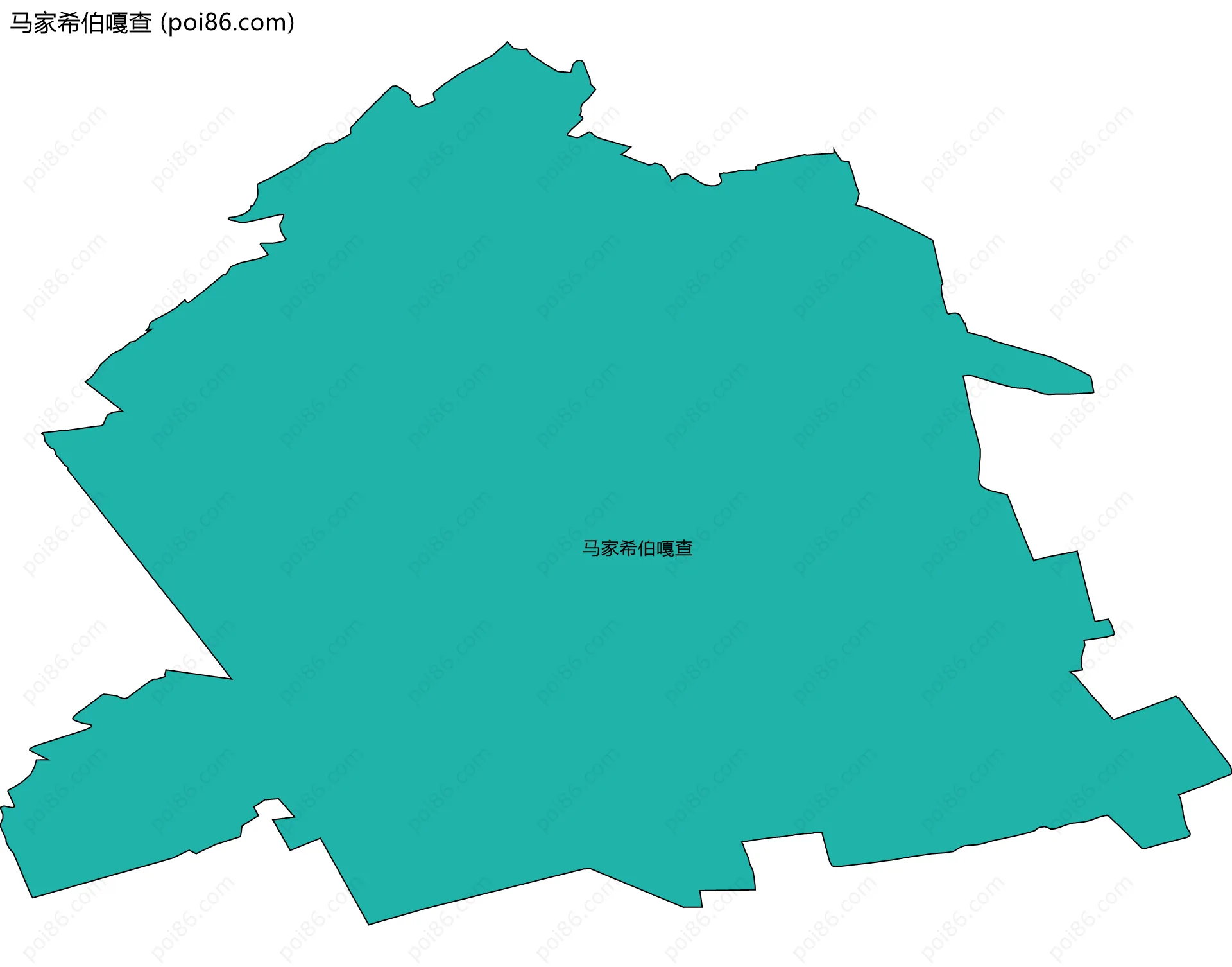 马家希伯嘎查边界地图