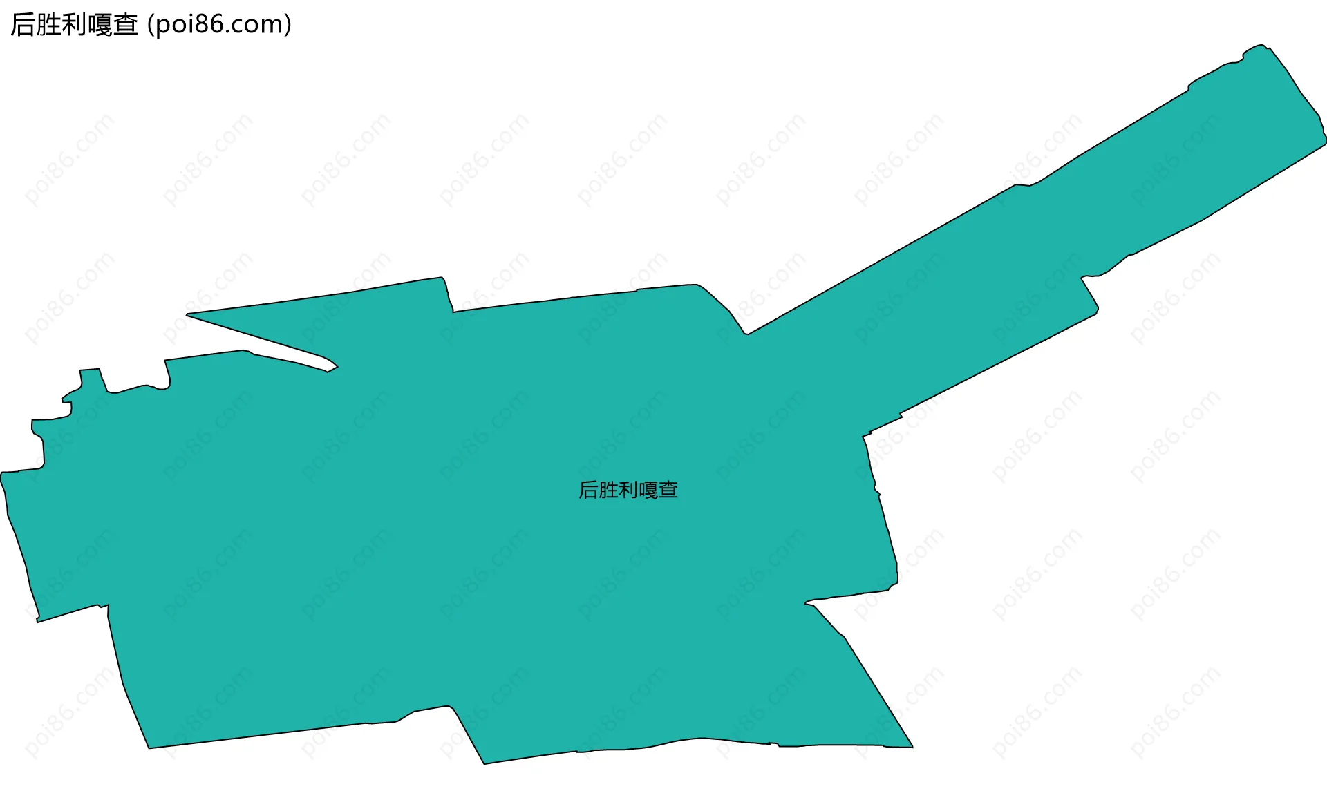 后胜利嘎查边界地图