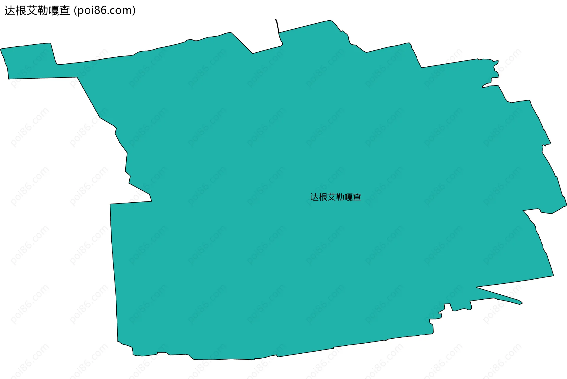 达根艾勒嘎查边界地图