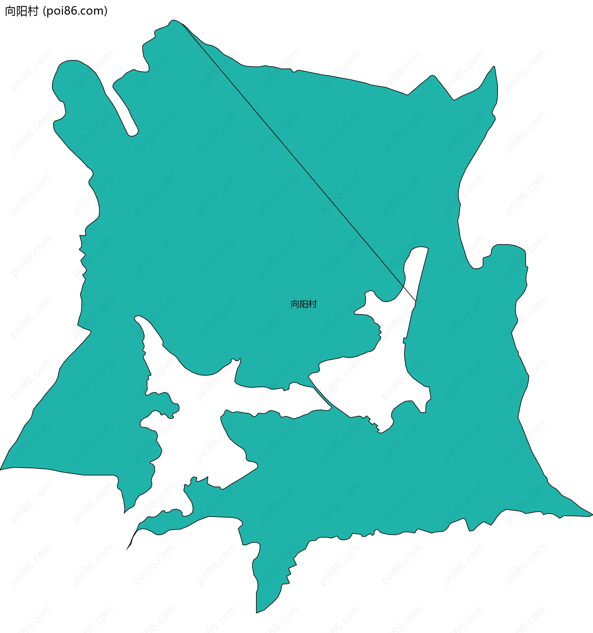 向阳村边界地图