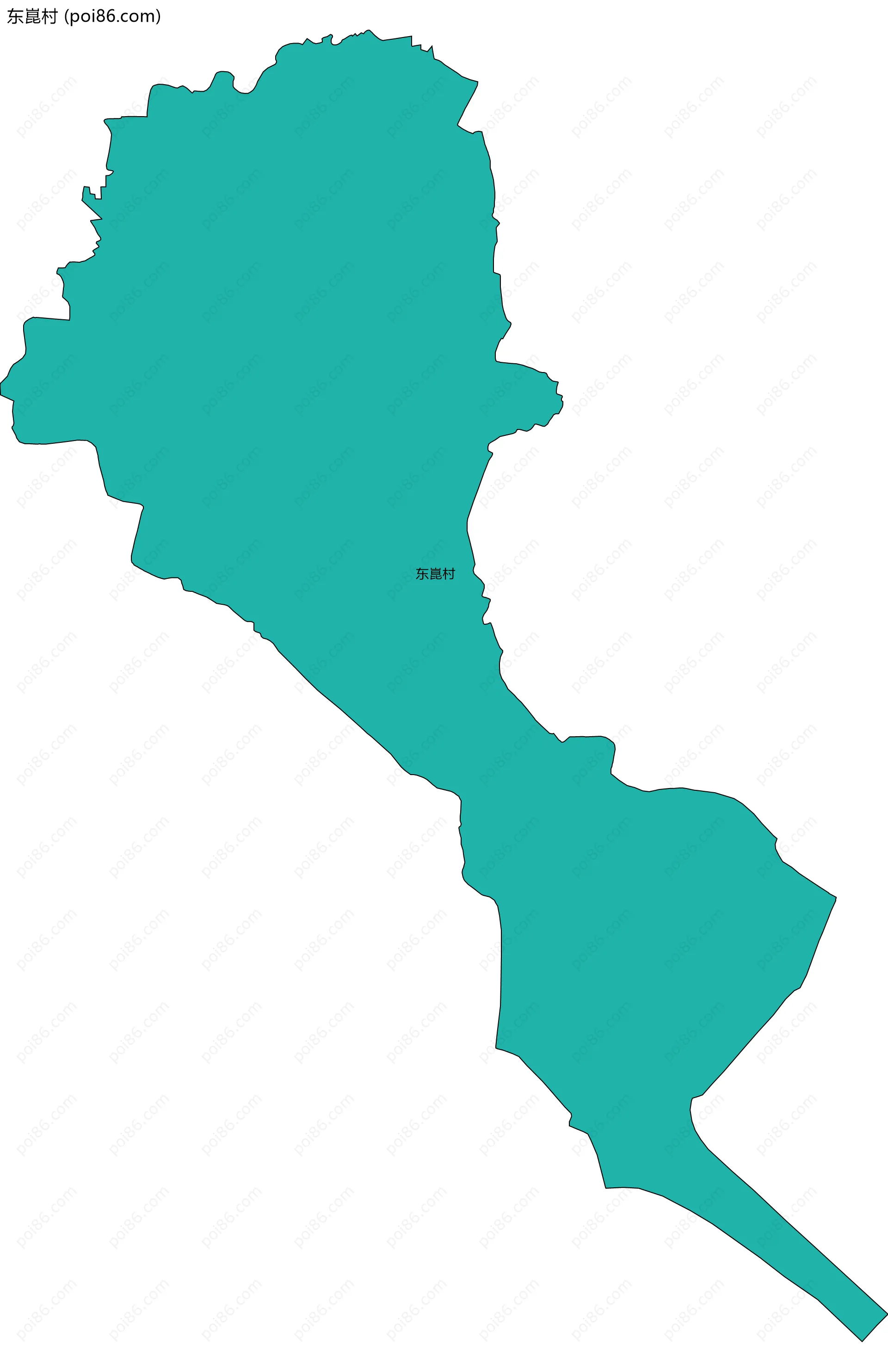 东崑村边界地图