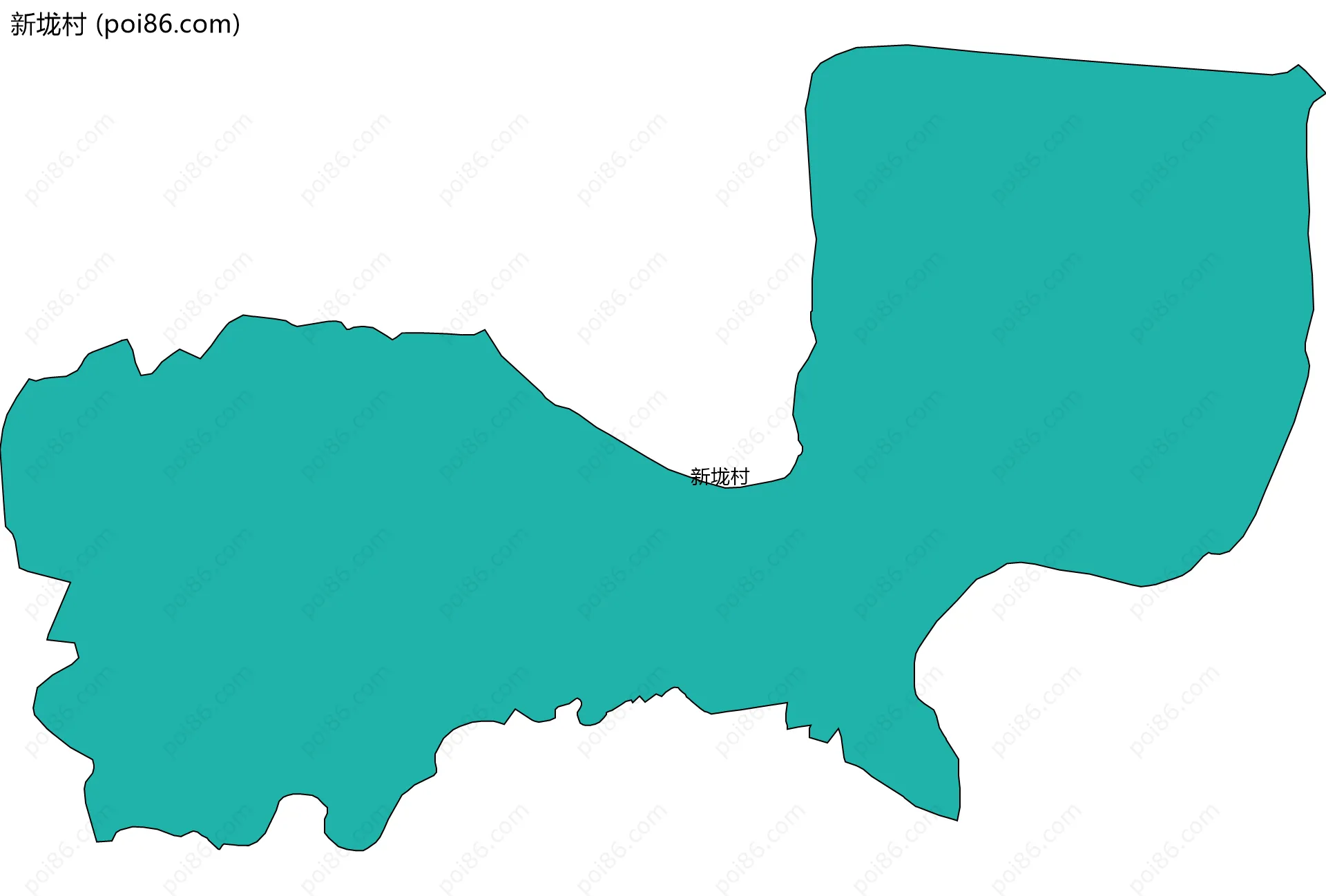 新垅村边界地图