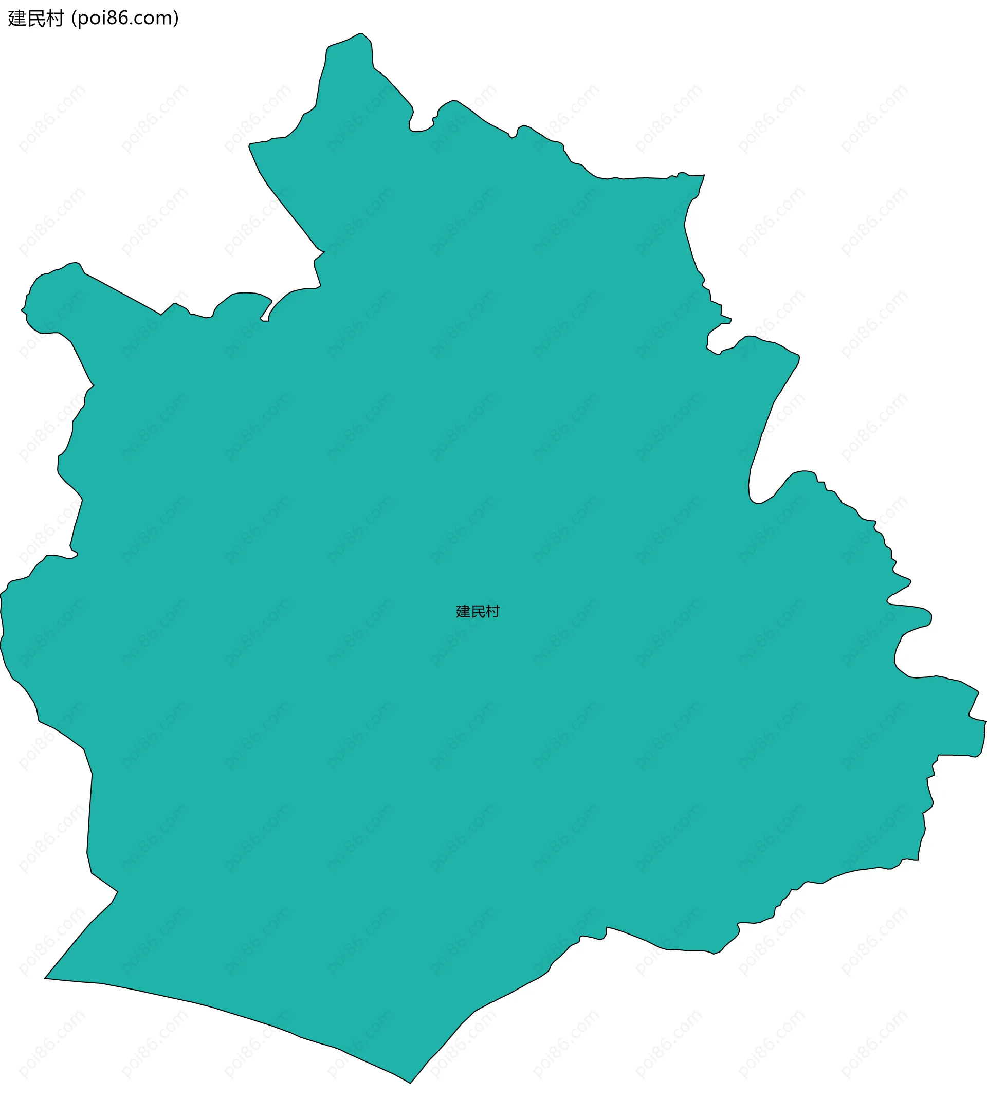 建民村边界地图