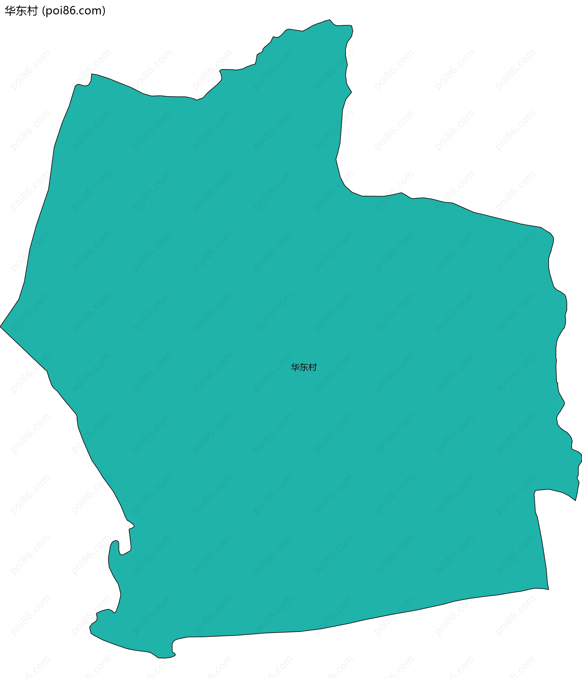 华东村边界地图