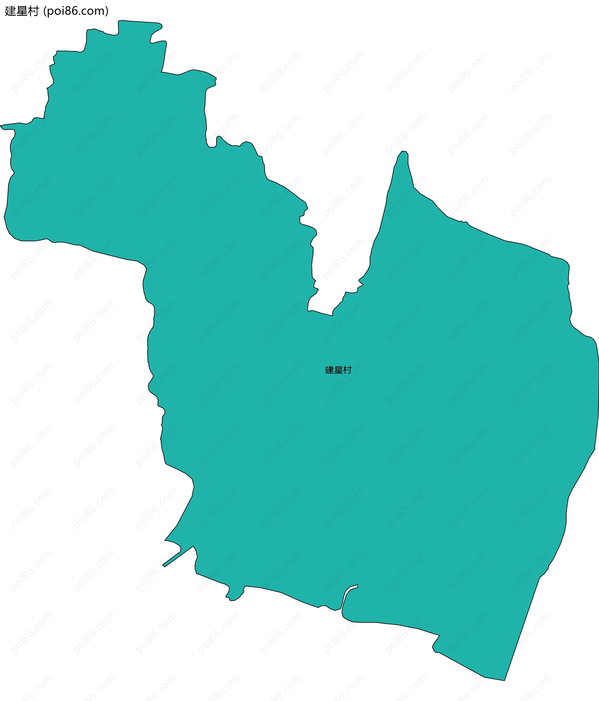 建星村边界地图