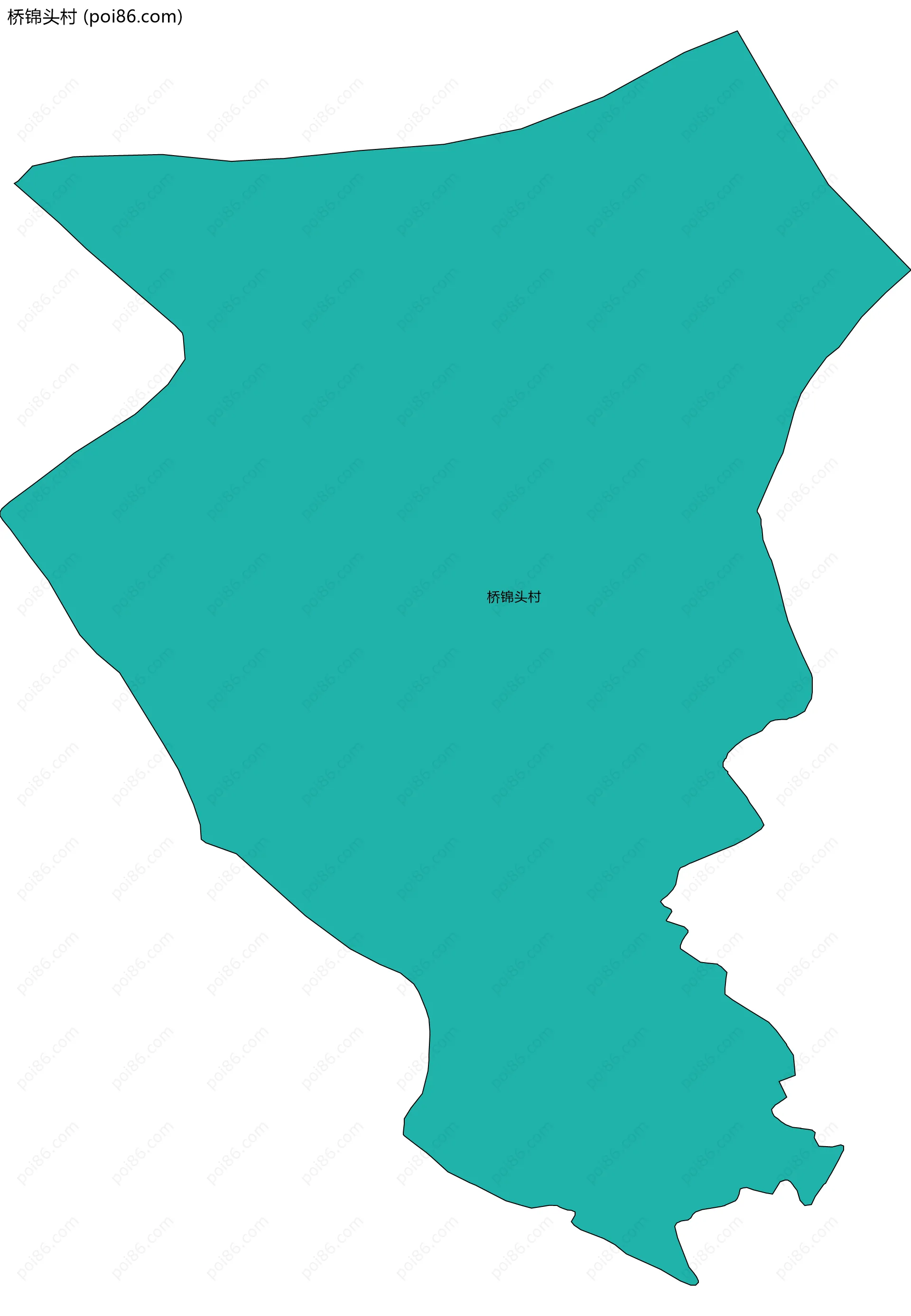 桥锦头村边界地图