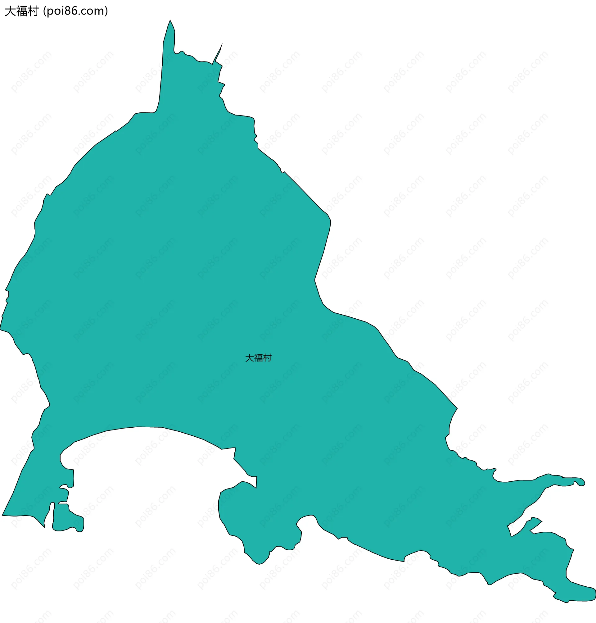 大福村边界地图