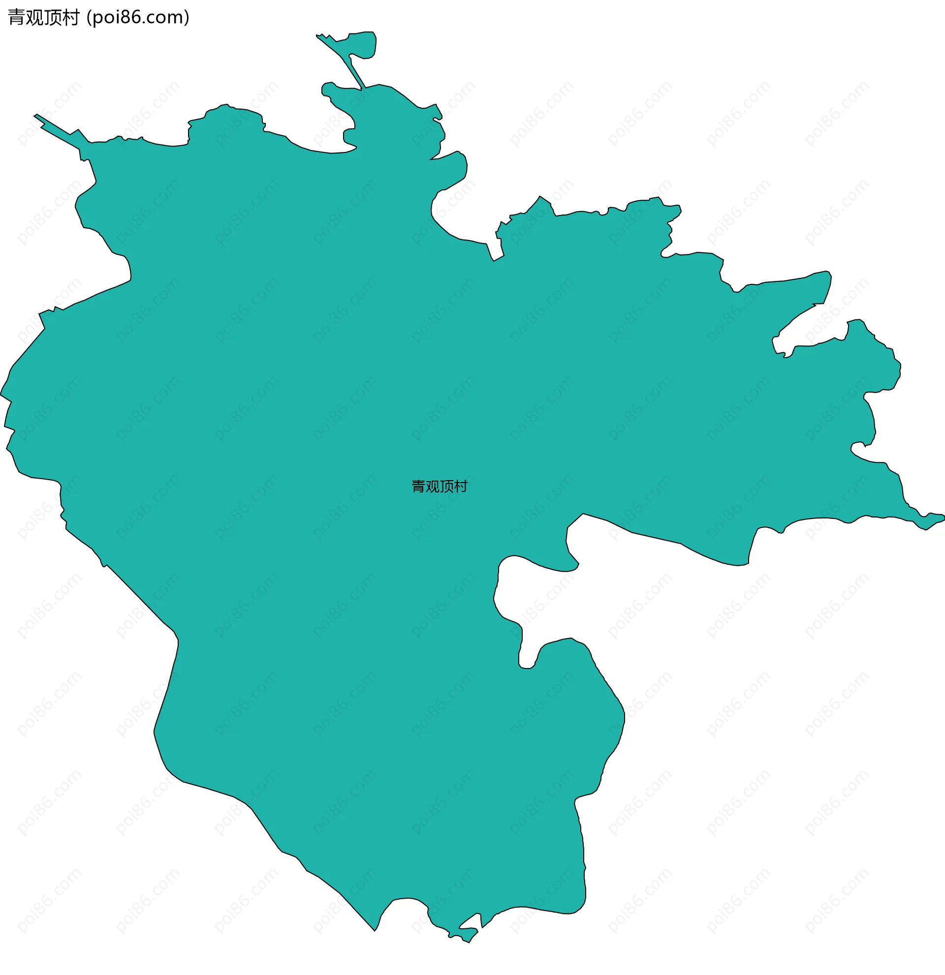 青观顶村边界地图