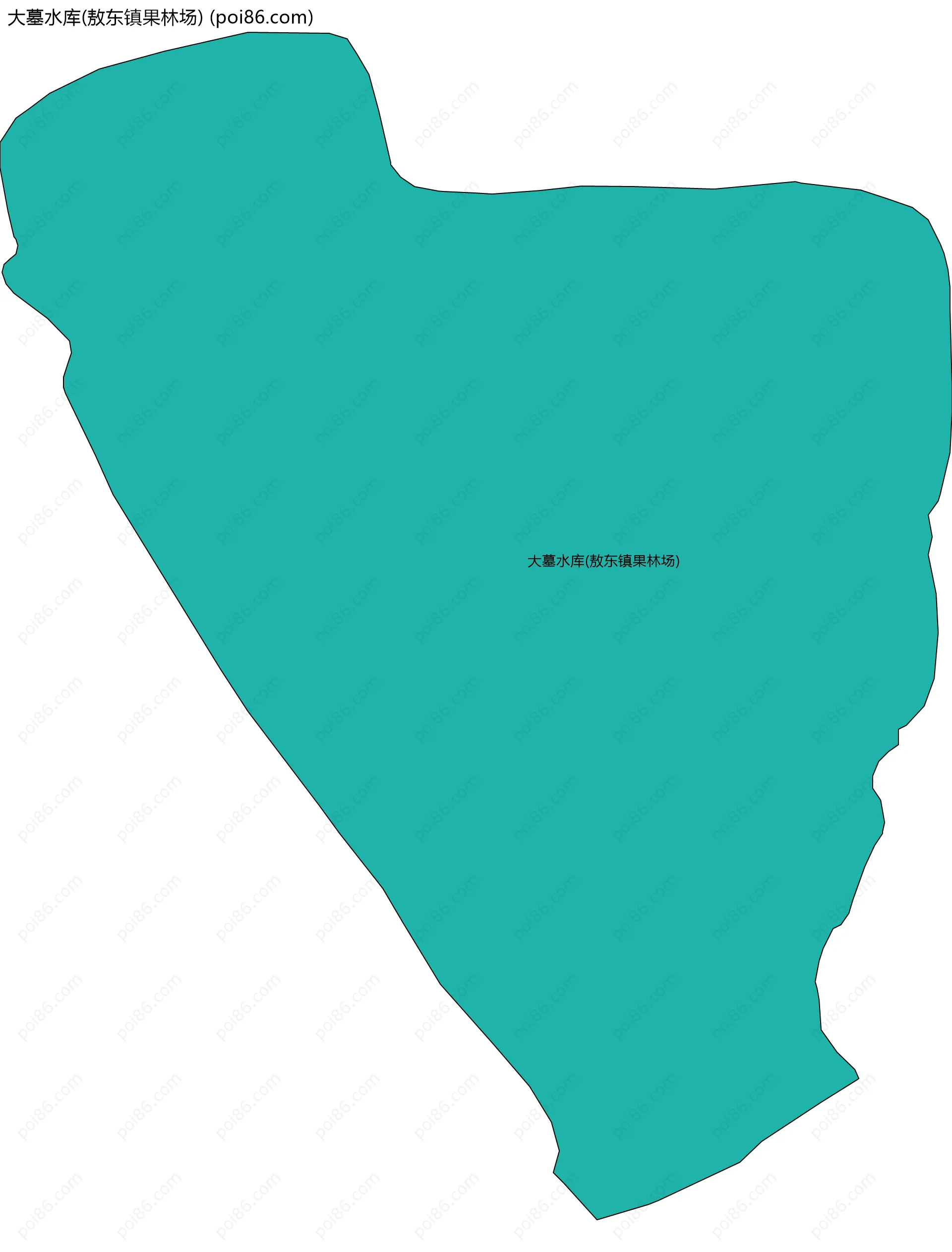 大墓水库(敖东镇果林场)边界地图