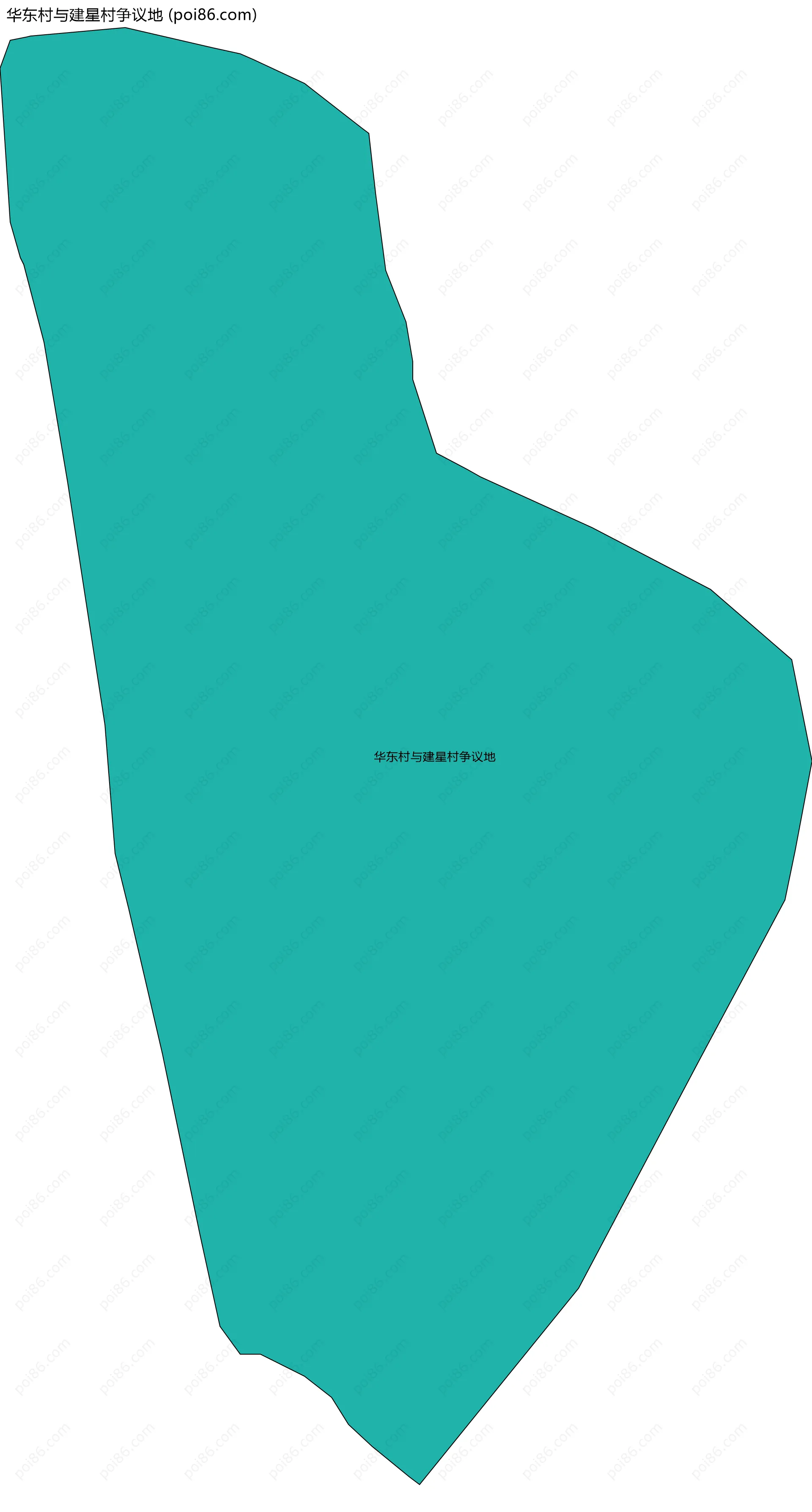 华东村与建星村争议地边界地图