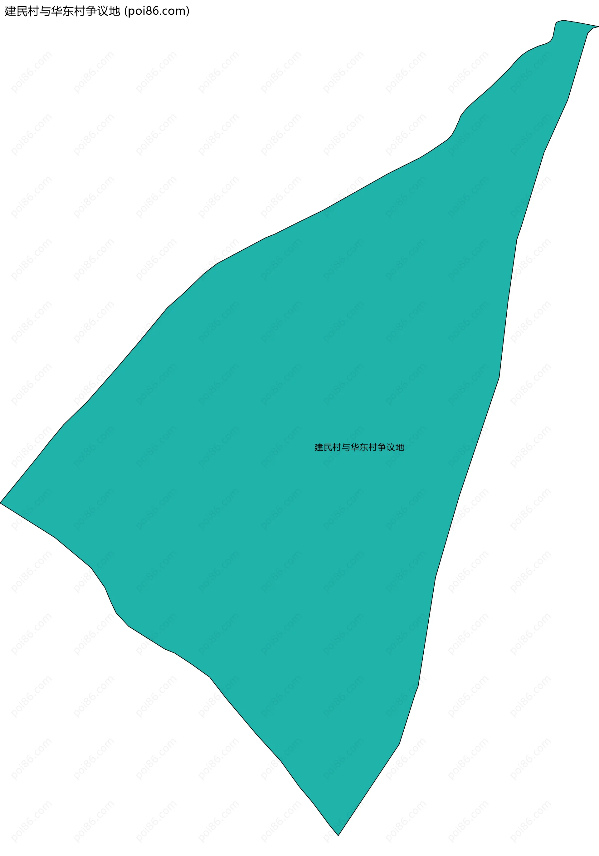 建民村与华东村争议地边界地图