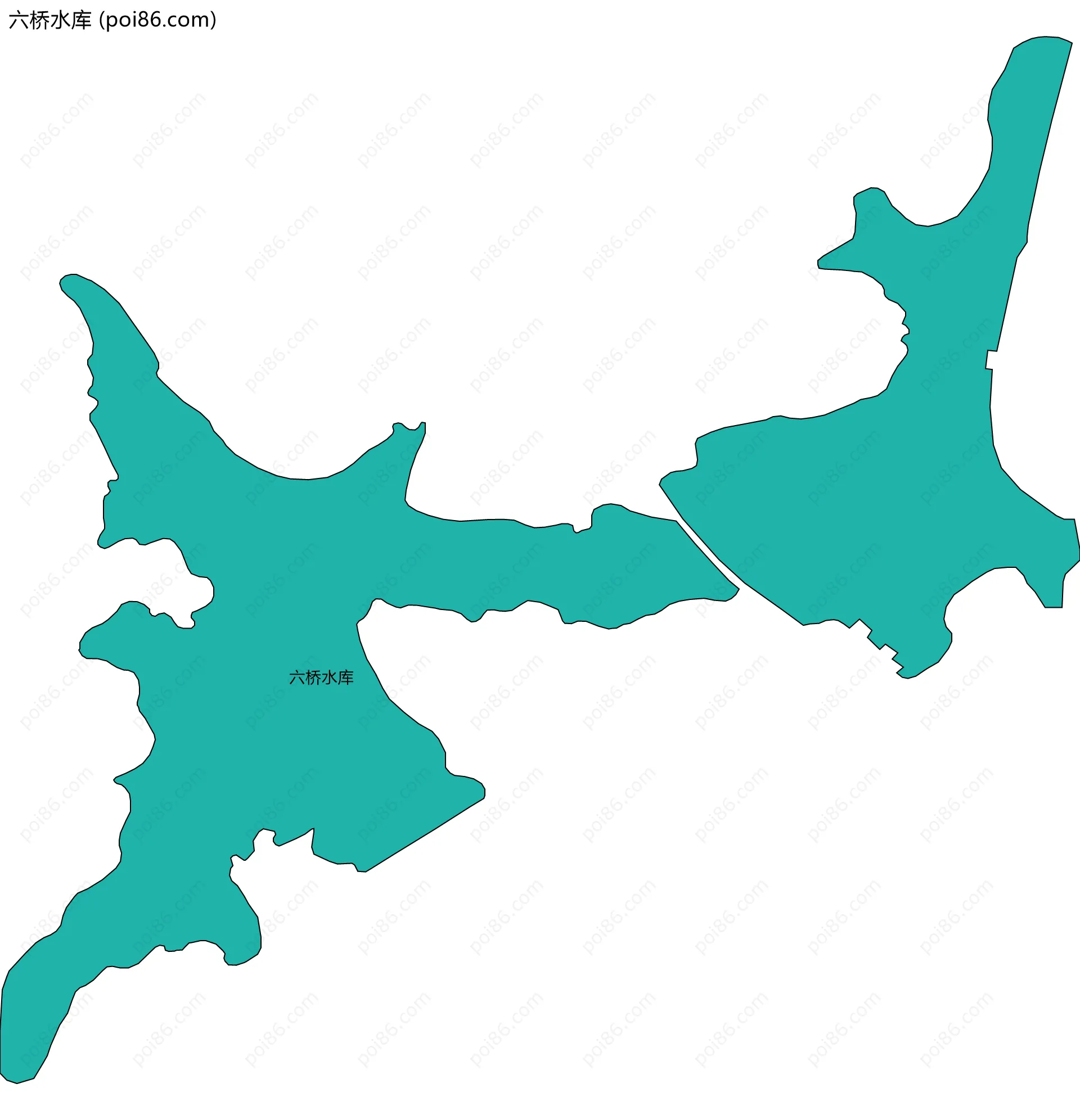 六桥水库边界地图