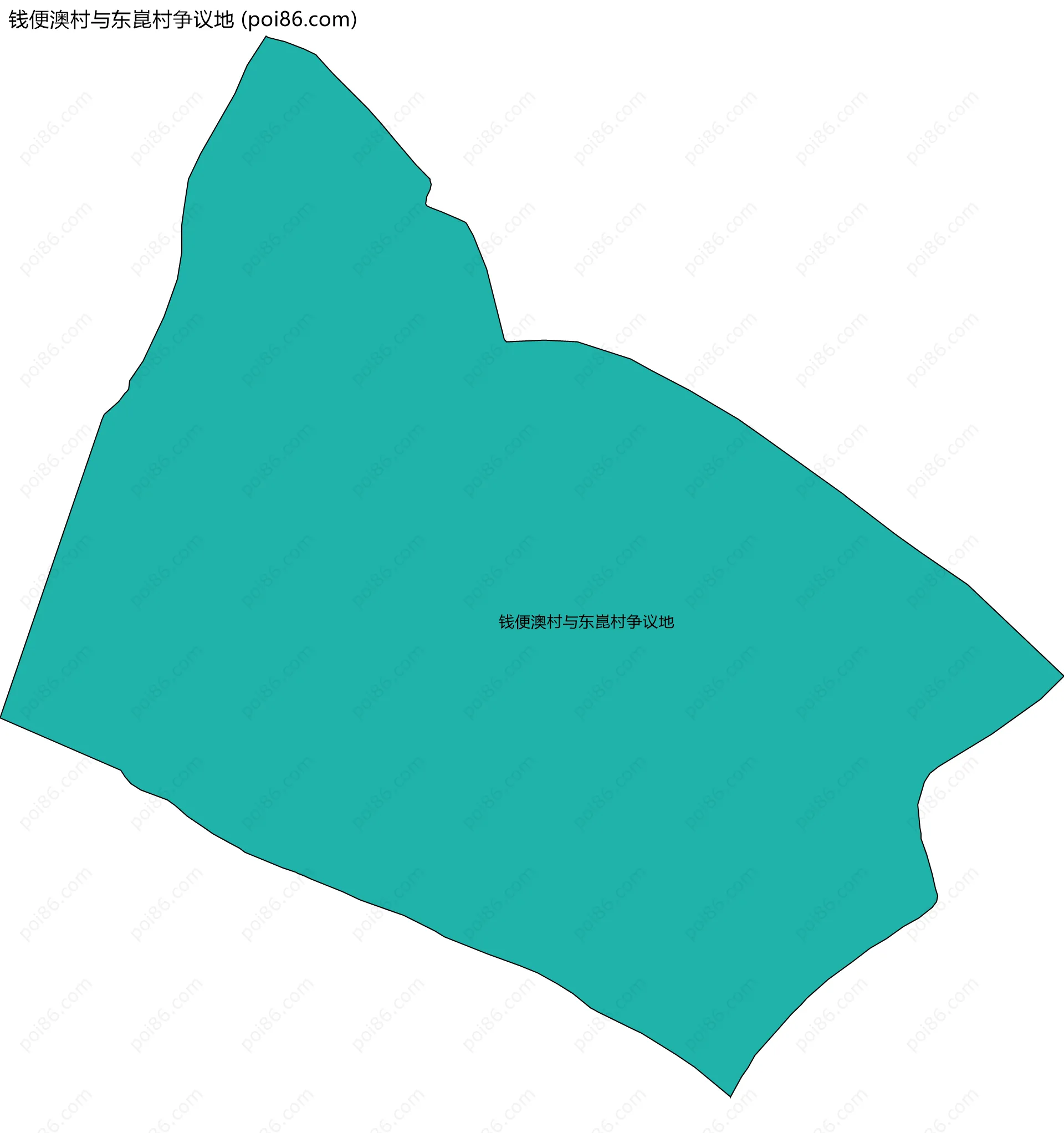 钱便澳村与东崑村争议地边界地图