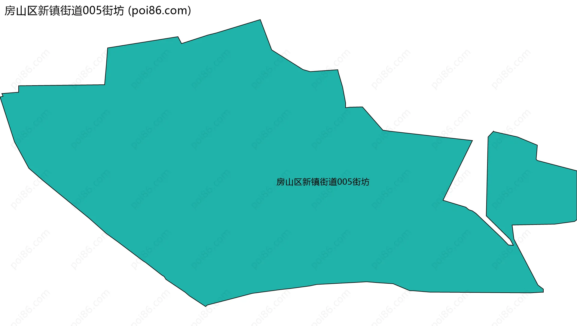 房山区新镇街道005街坊边界地图