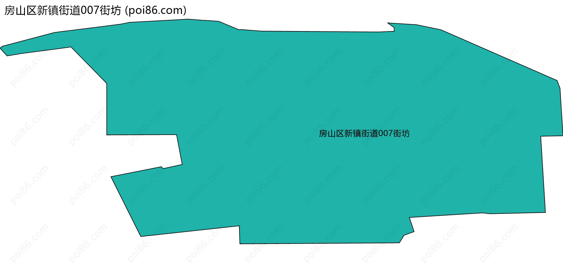 房山区新镇街道007街坊边界地图