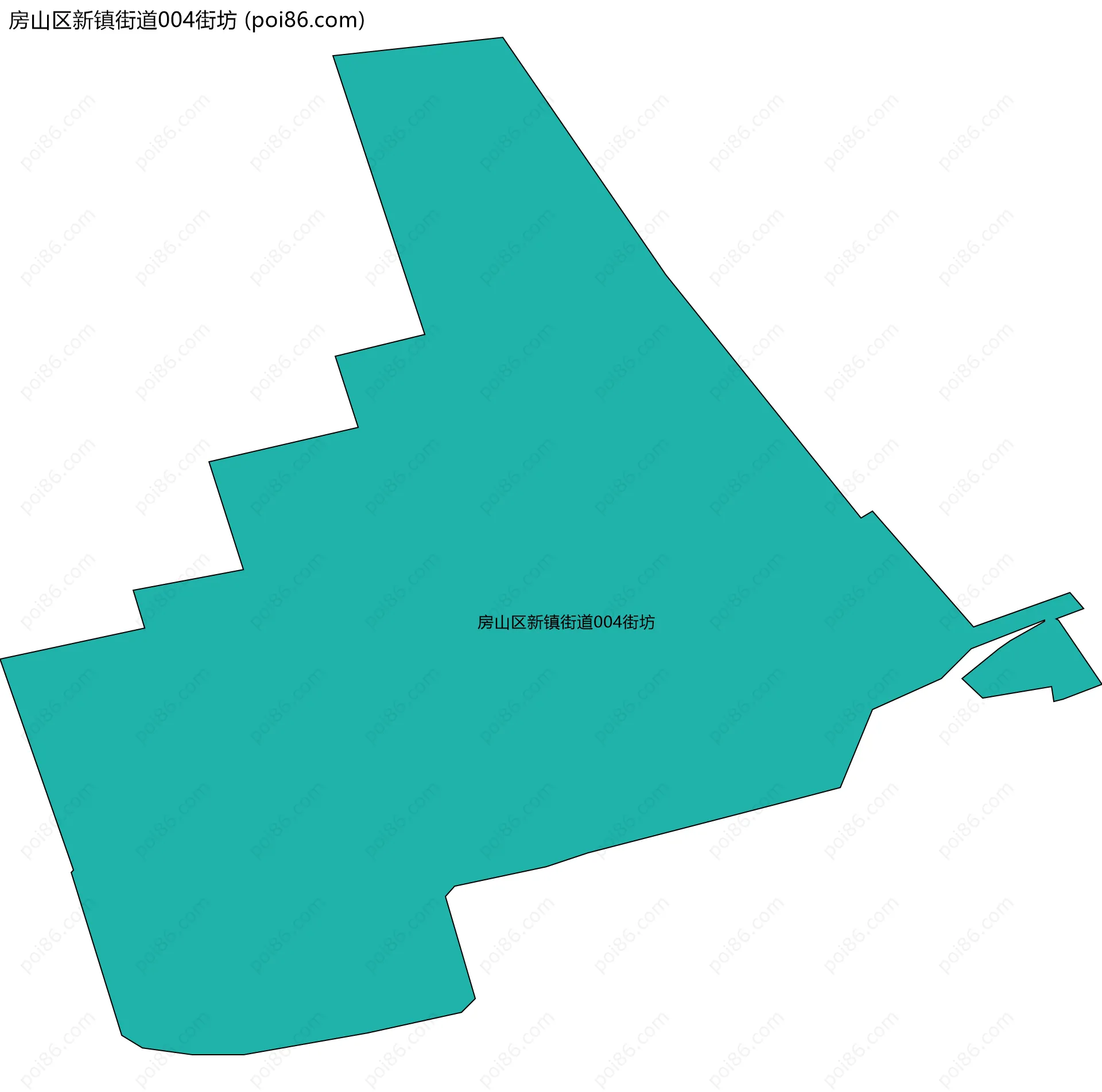 房山区新镇街道004街坊边界地图