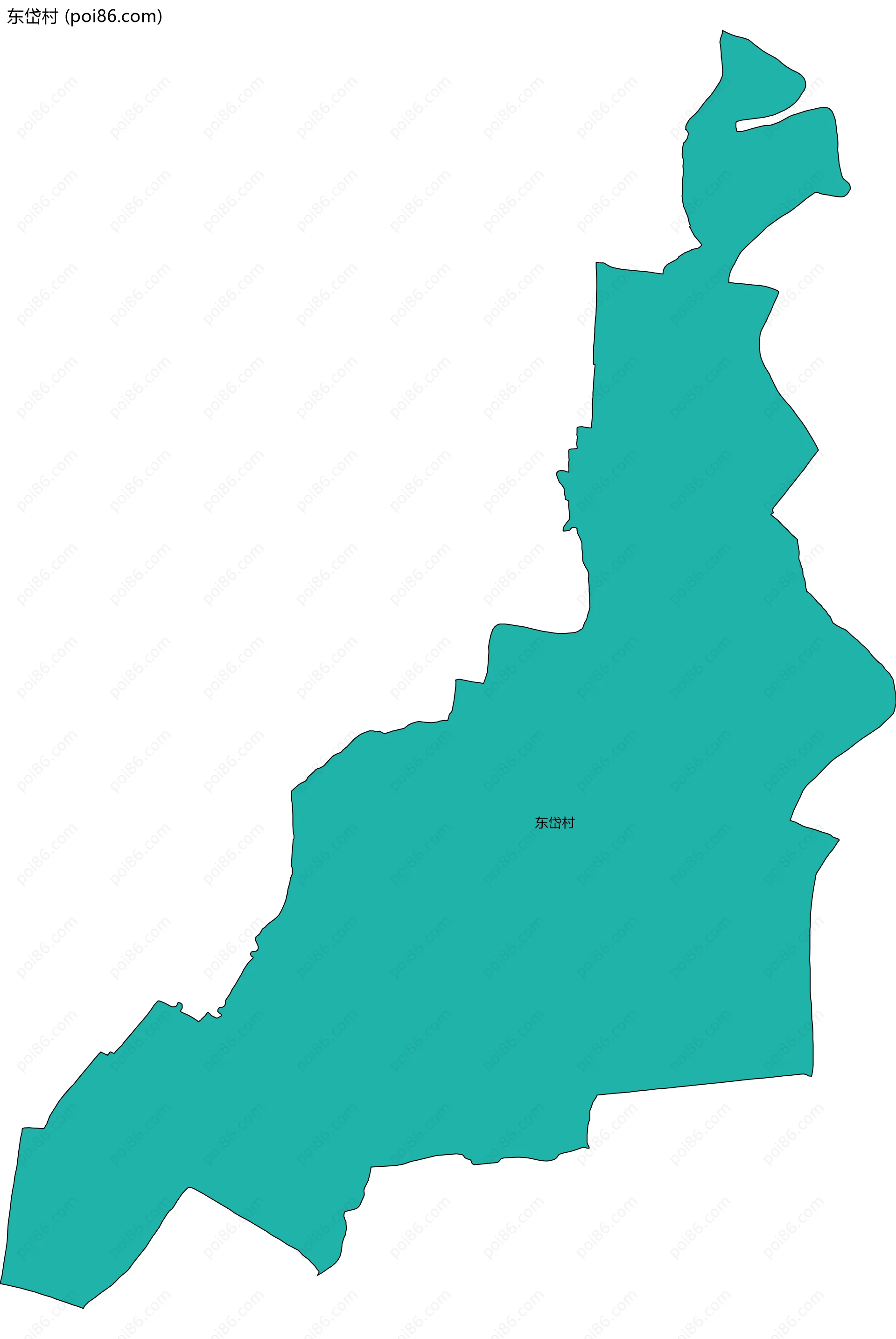 东岱村边界地图